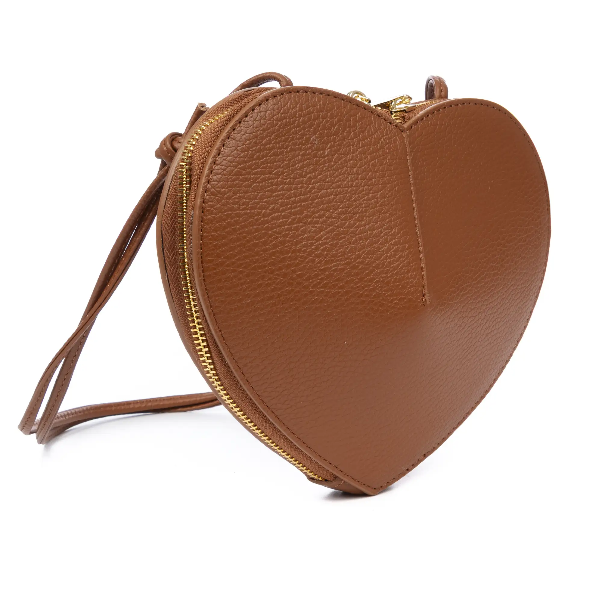 Barbaresco bolso de hombro mujer, con forma de corazón. Piel auténtica Dollaro.