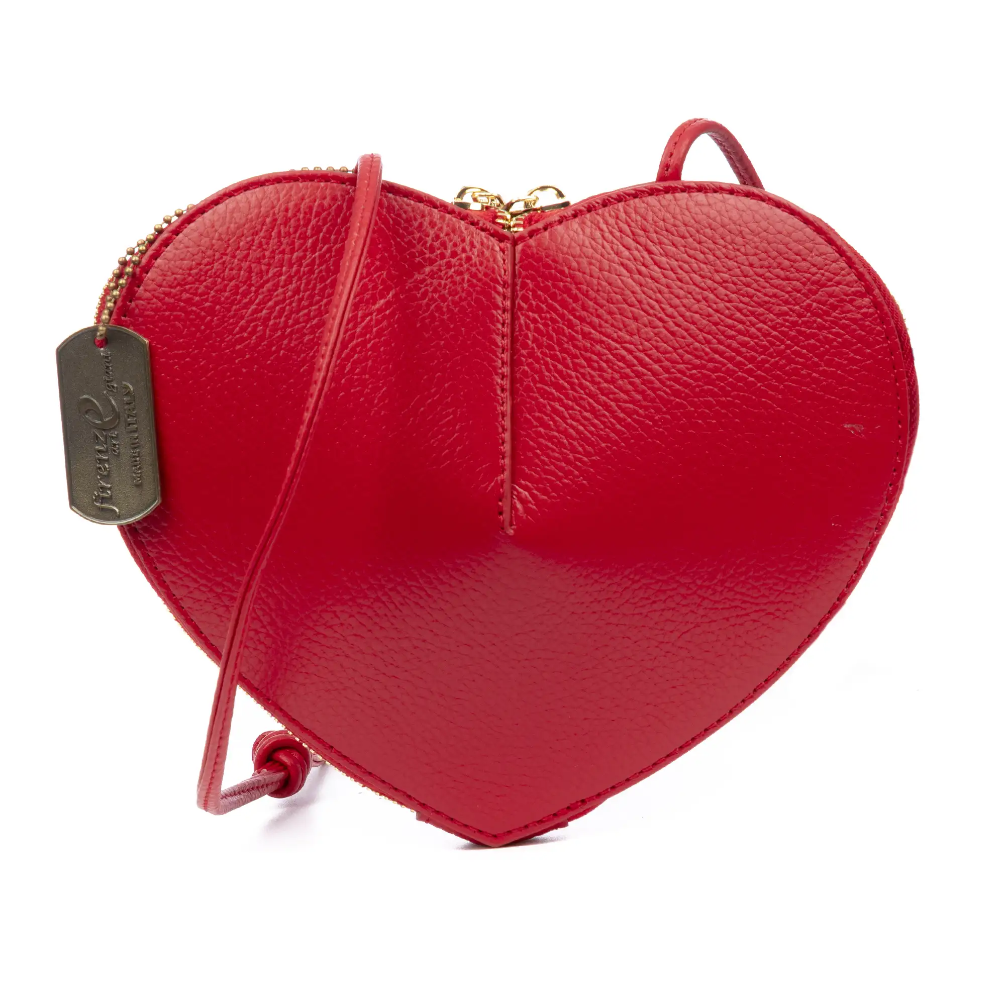 Barbaresco bolso de hombro mujer, con forma de corazón. Piel auténtica Dollaro.