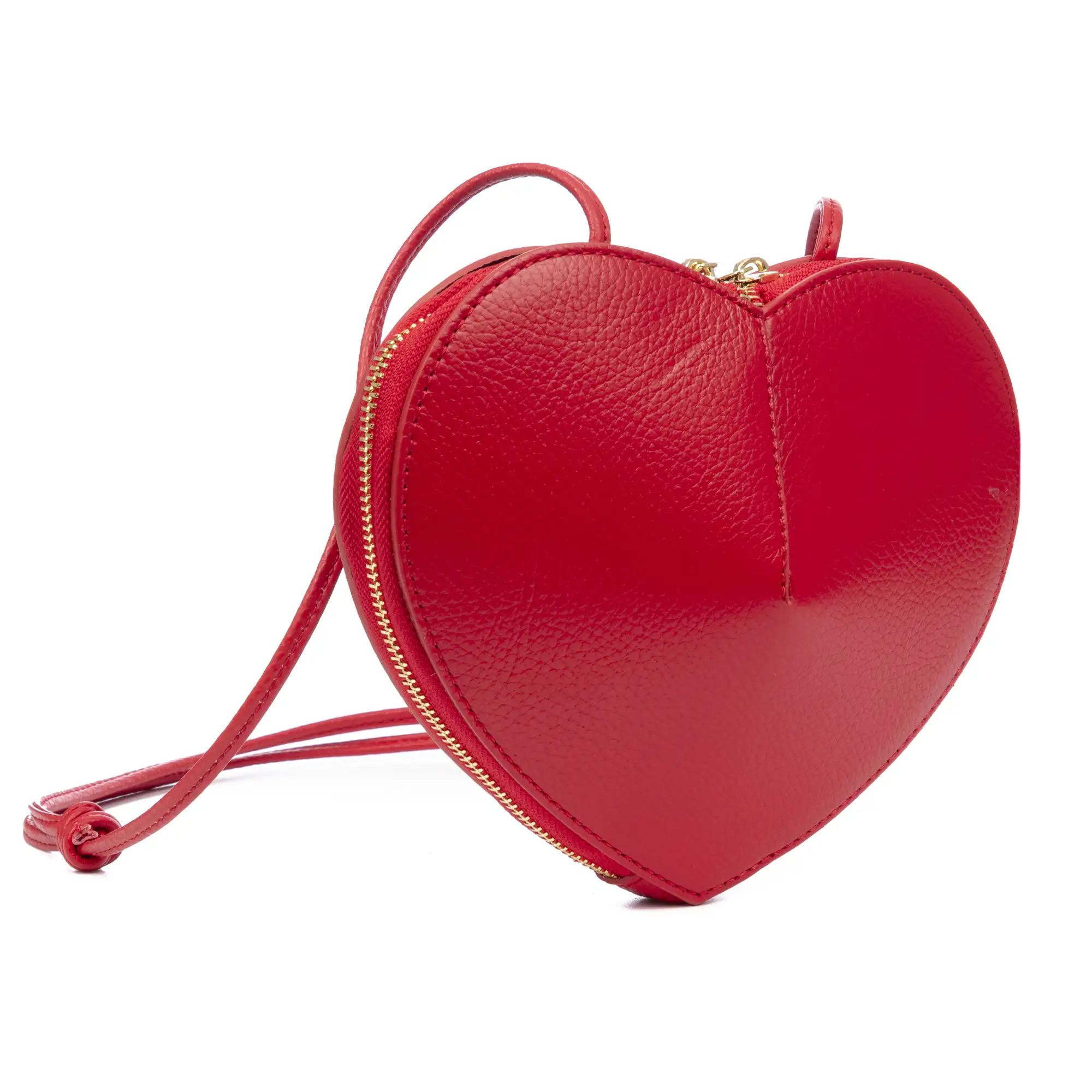 Barbaresco bolso de hombro mujer, con forma de corazón. Piel auténtica Dollaro.