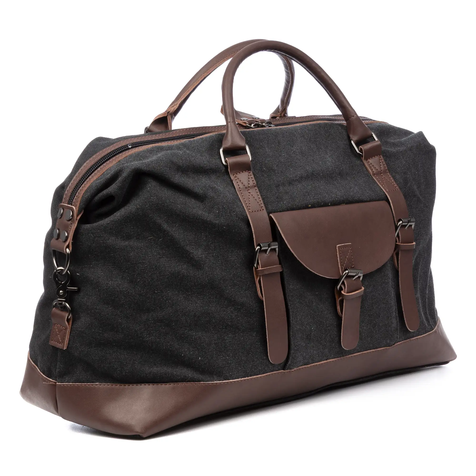 Barbariga bolso de viaje. De lona canvas premium combinada con piel.