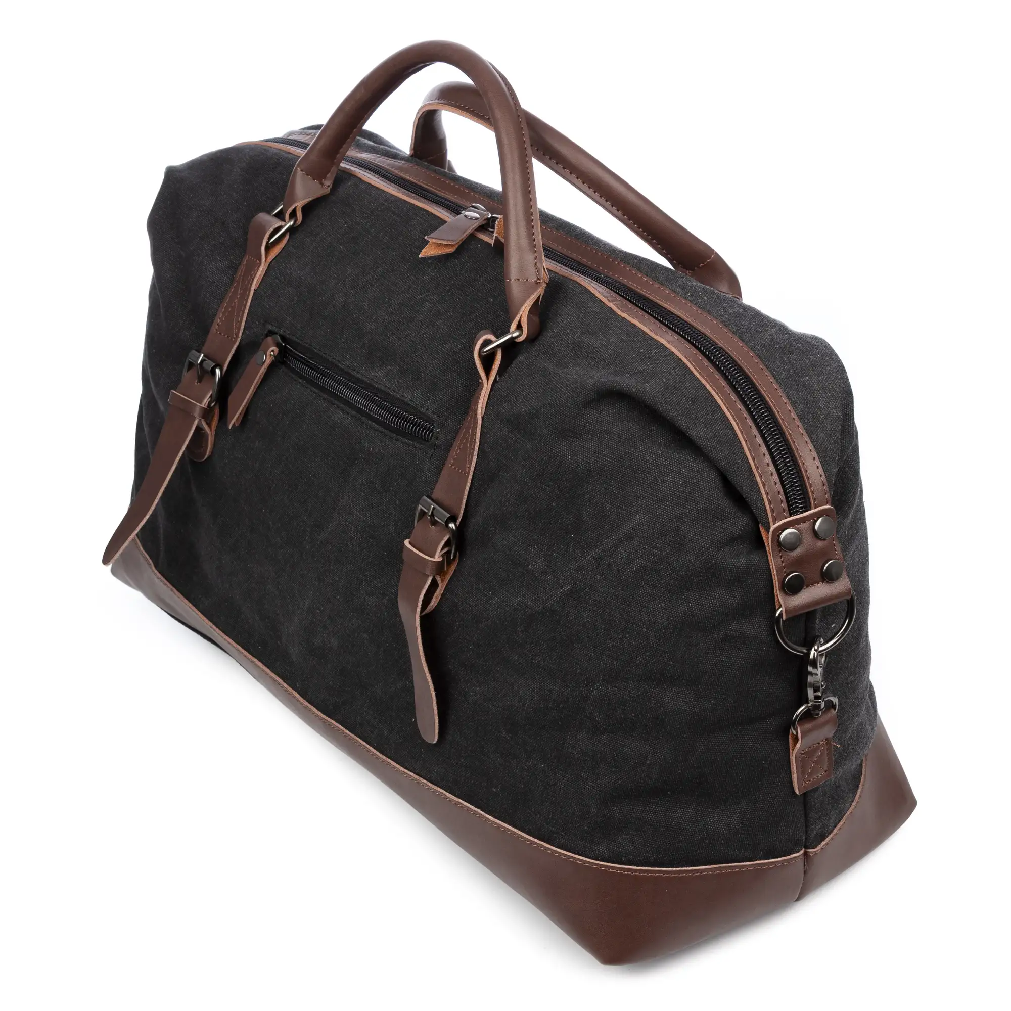 Barbariga bolso de viaje. De lona canvas premium combinada con piel.
