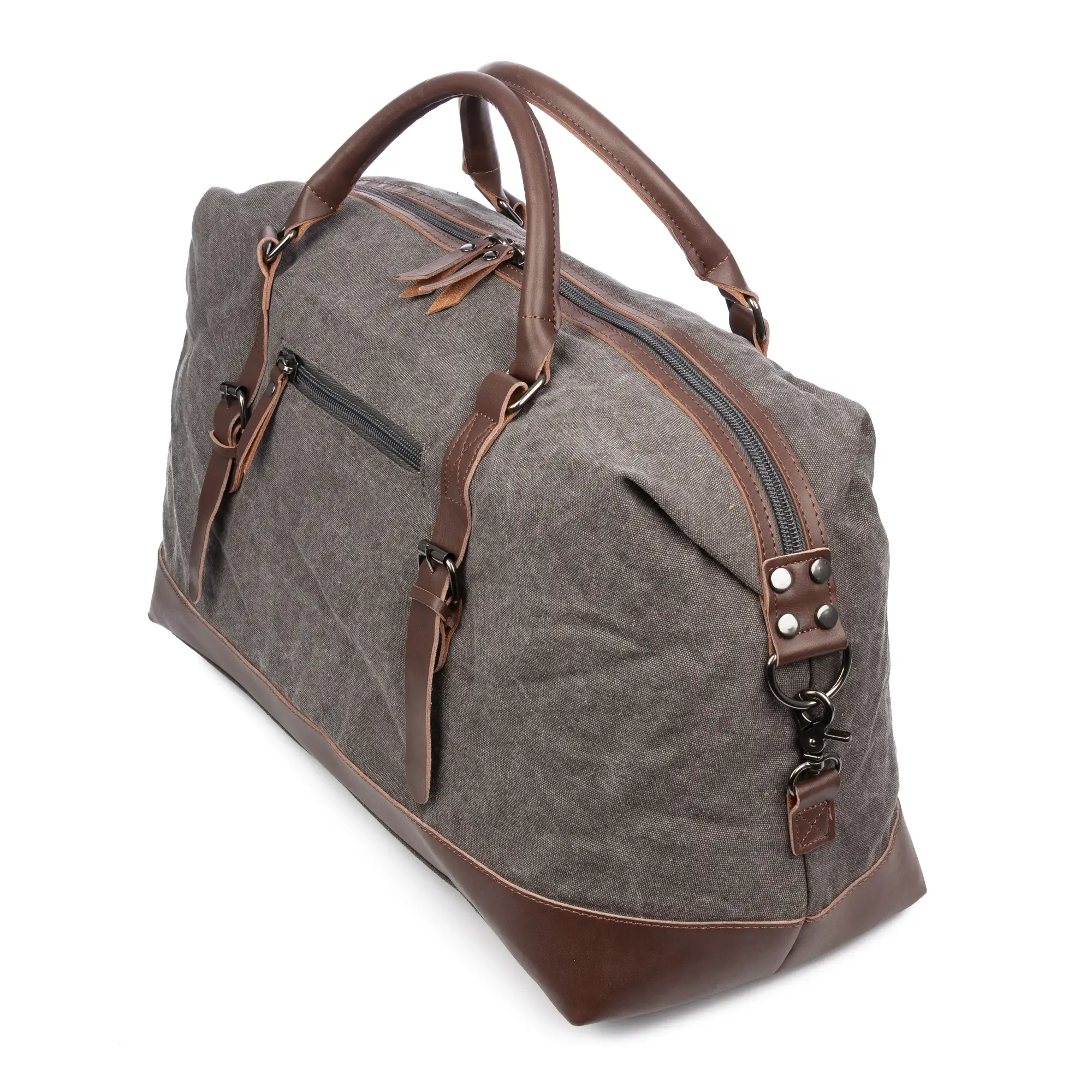Barbariga bolso de viaje. De lona canvas premium combinada con piel.