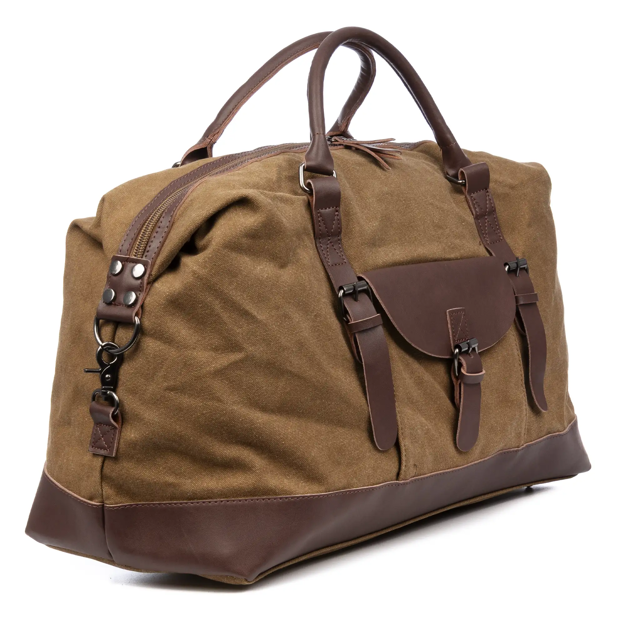 Barbariga bolso de viaje. De lona canvas premium combinada con piel.