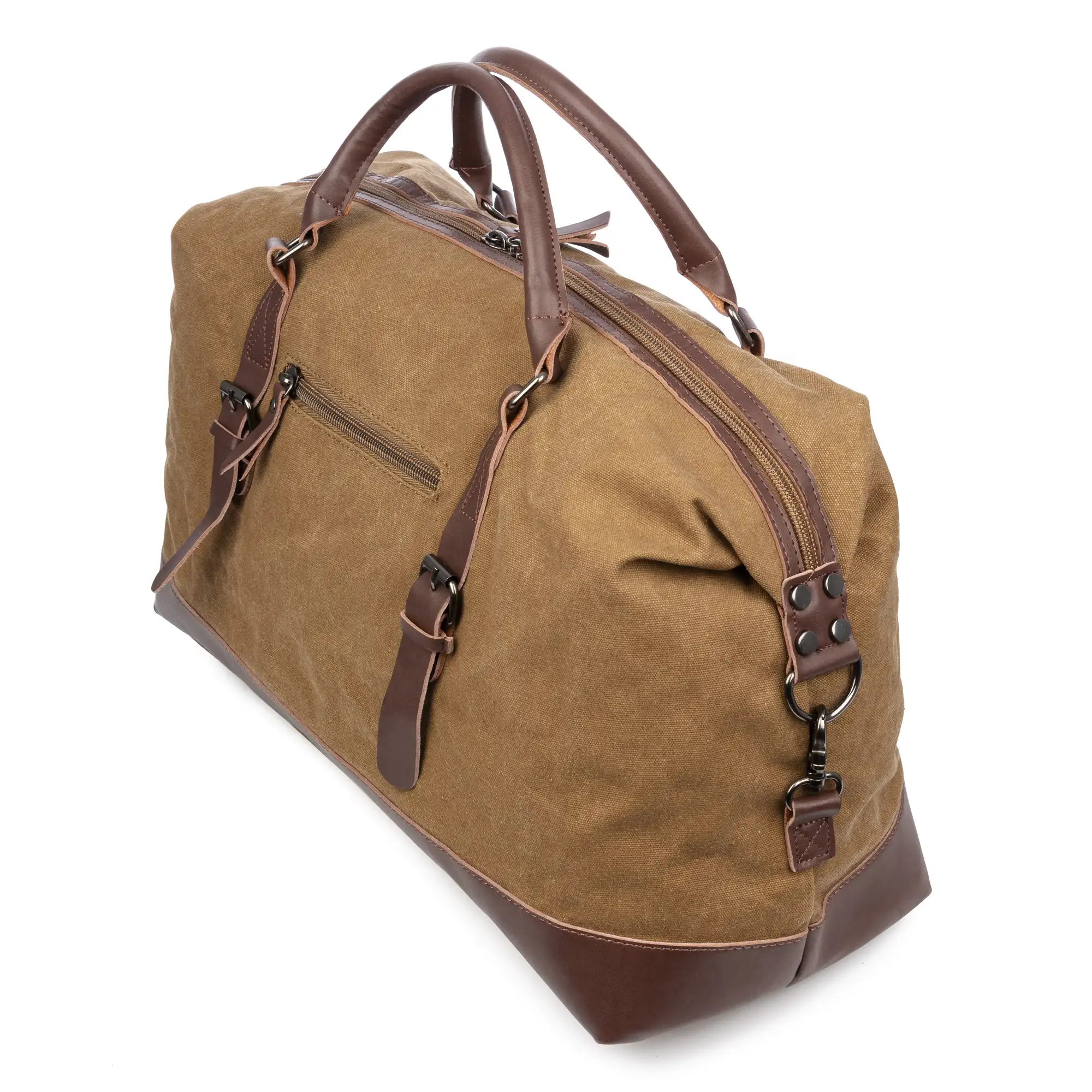 Barbariga bolso de viaje. De lona canvas premium combinada con piel.