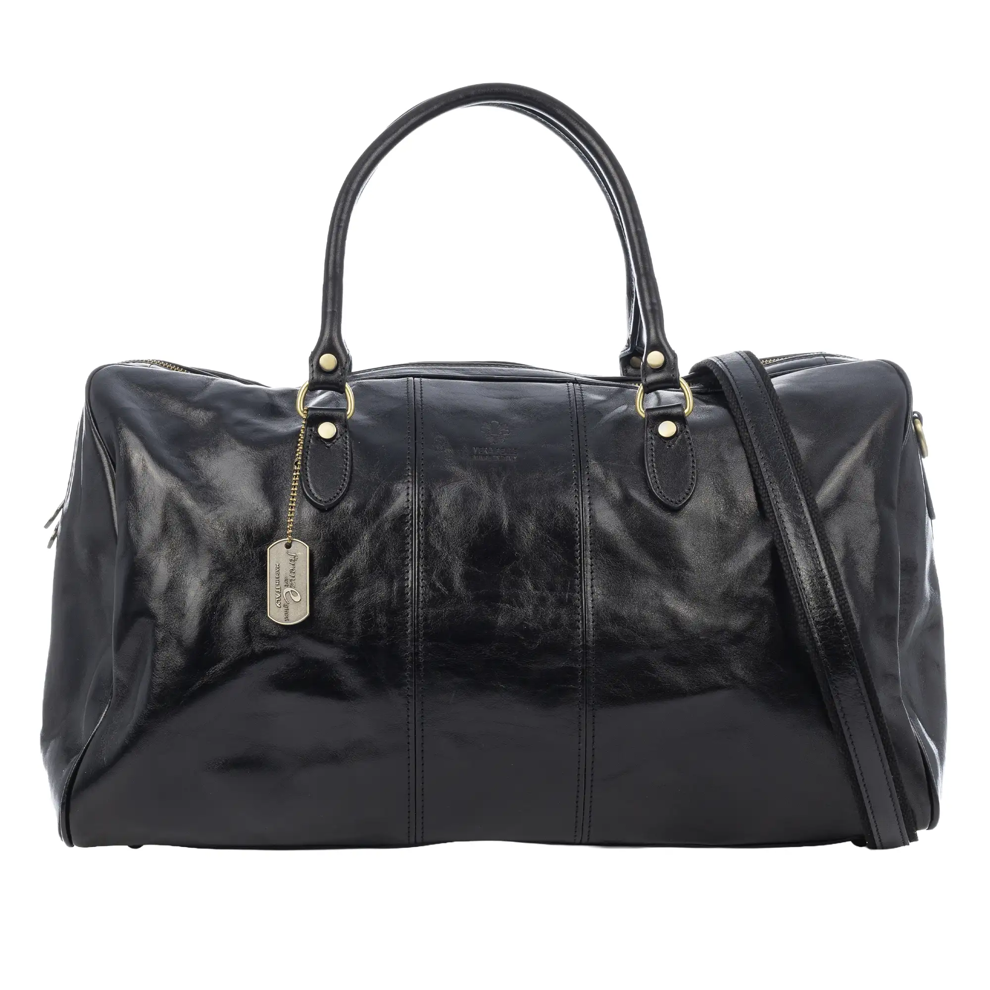 Barbieri bolso de viaje. Piel auténtica Tamponato.