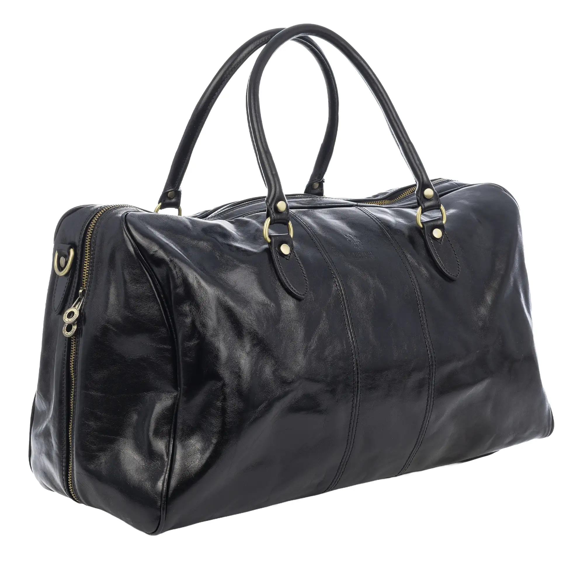 Barbieri bolso de viaje. Piel auténtica Tamponato.