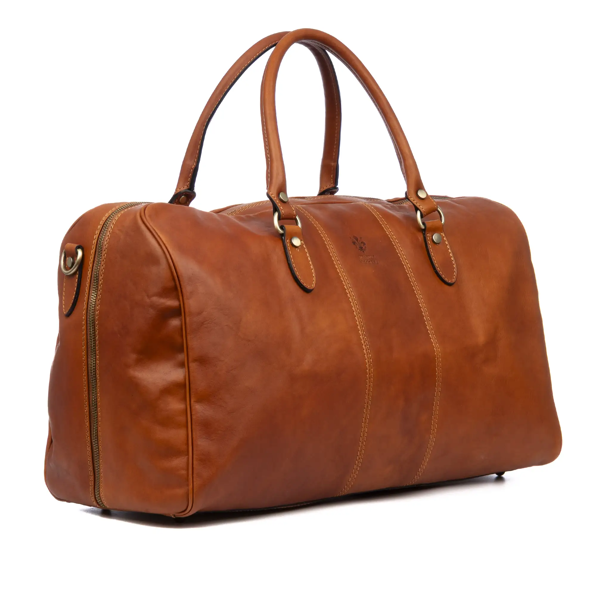 Barbieri bolso de viaje. Piel auténtica Tamponato.