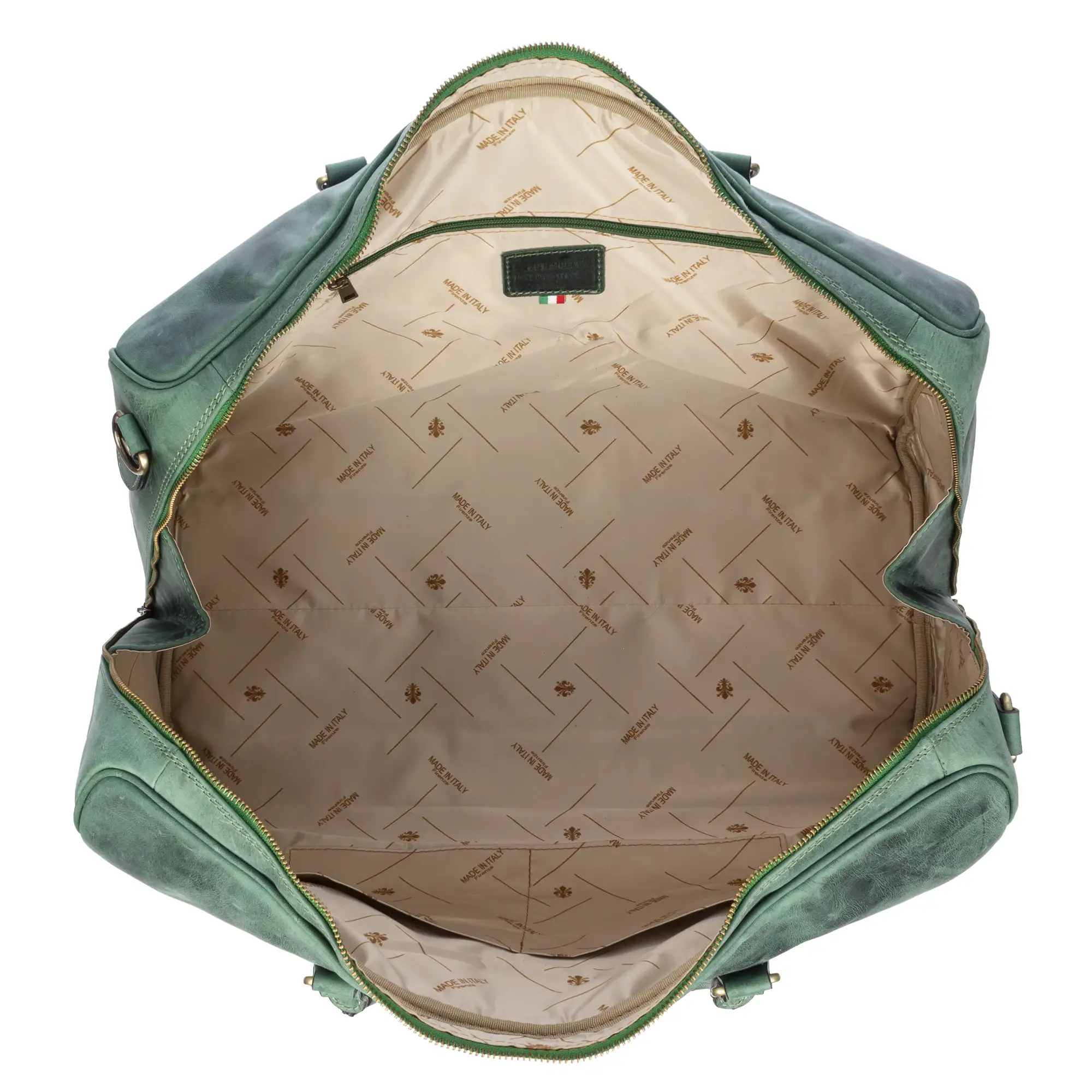 Barbona bolso de viaje con asidero posterior. Piel auténtica Tamponato.