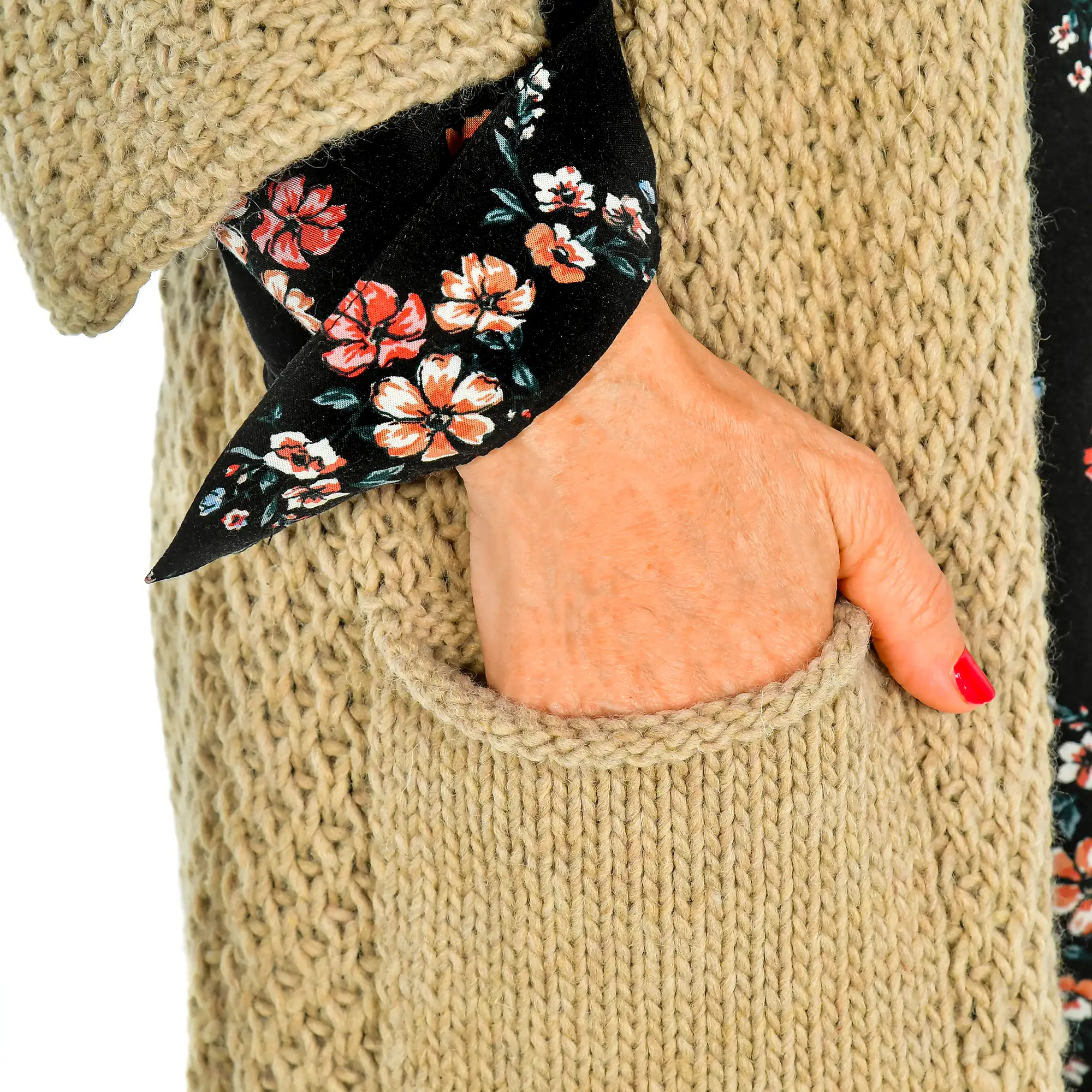 Cardigan largo abierto oversized talla única. Made in Italy.