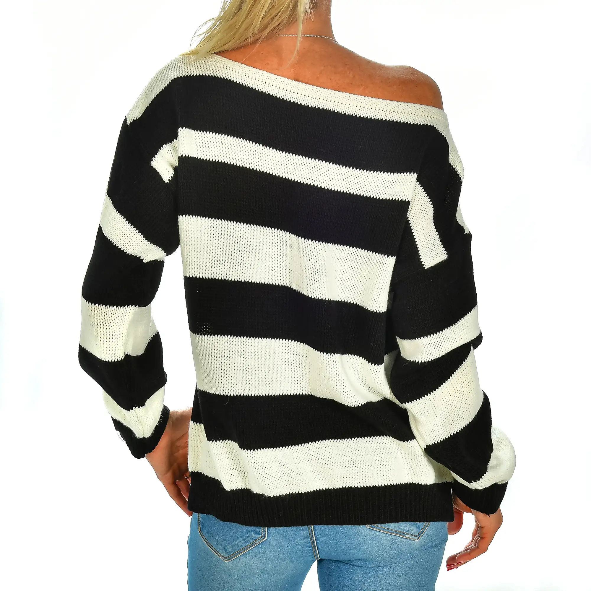 Jersey a rayas oversized talla única. Made in Italy.