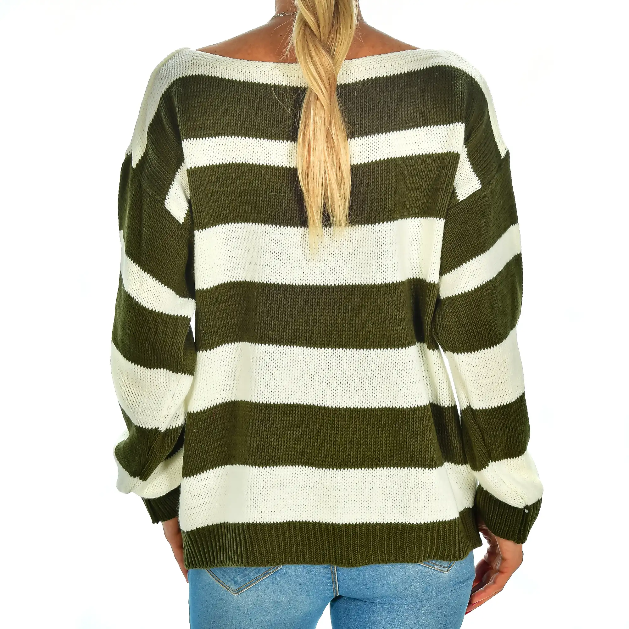 Jersey a rayas oversized talla única. Made in Italy.