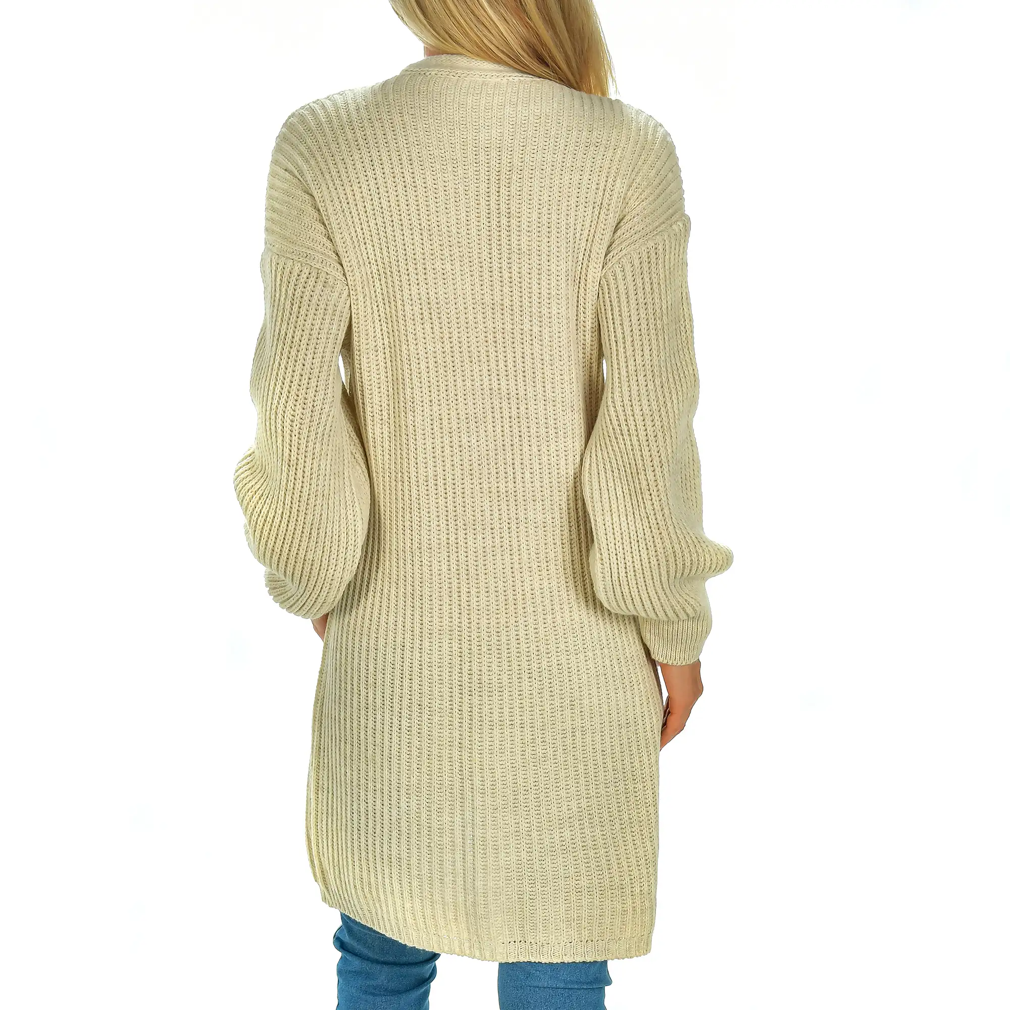 Cardigan largo oversized talla única. Made in Italy.