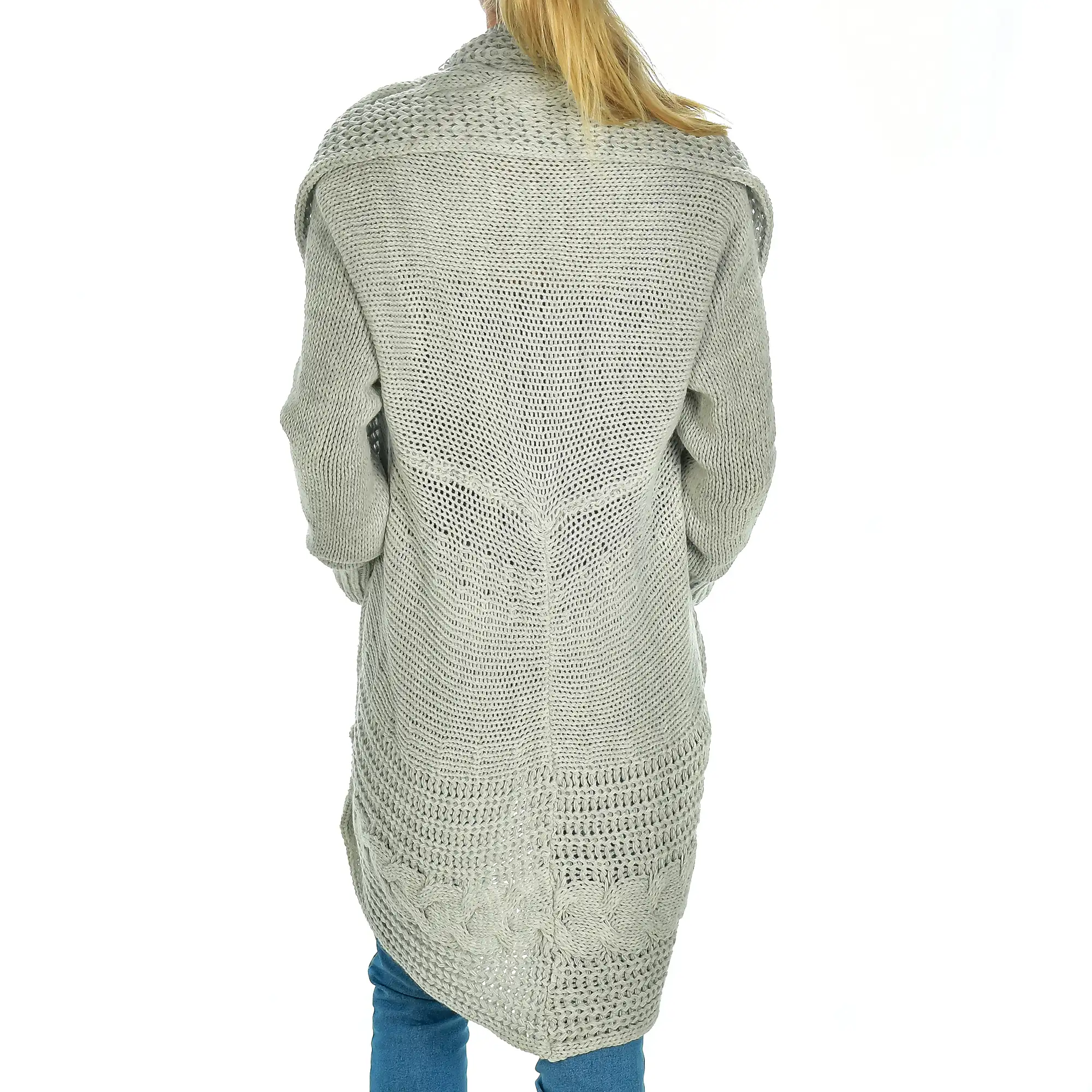 Cardigan largo oversized talla única. Made in Italy.