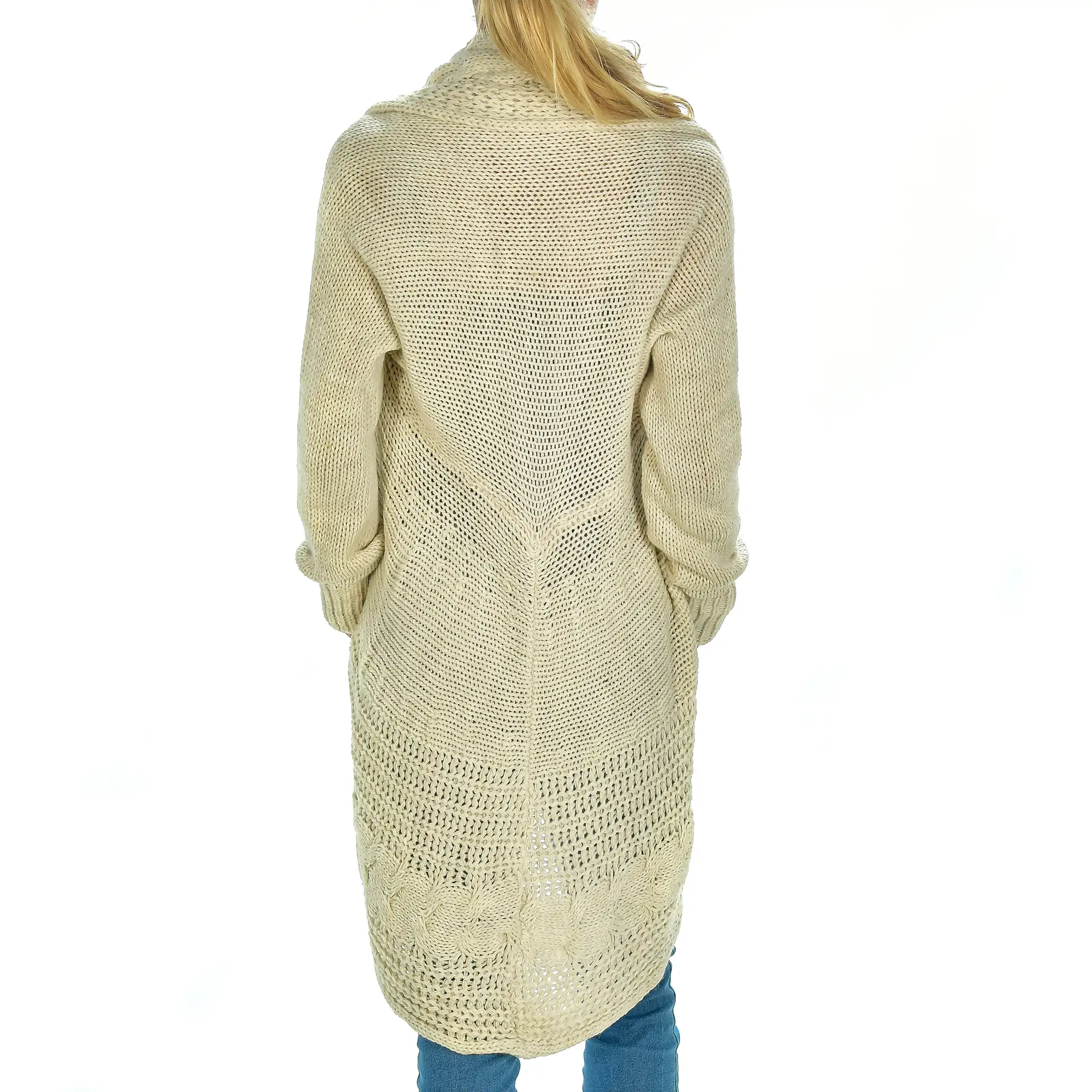 Cardigan largo oversized talla única. Made in Italy.