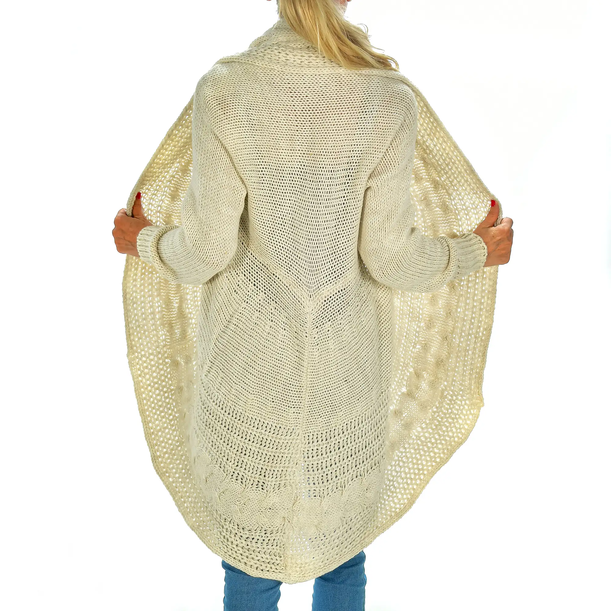 Cardigan largo oversized talla única. Made in Italy.