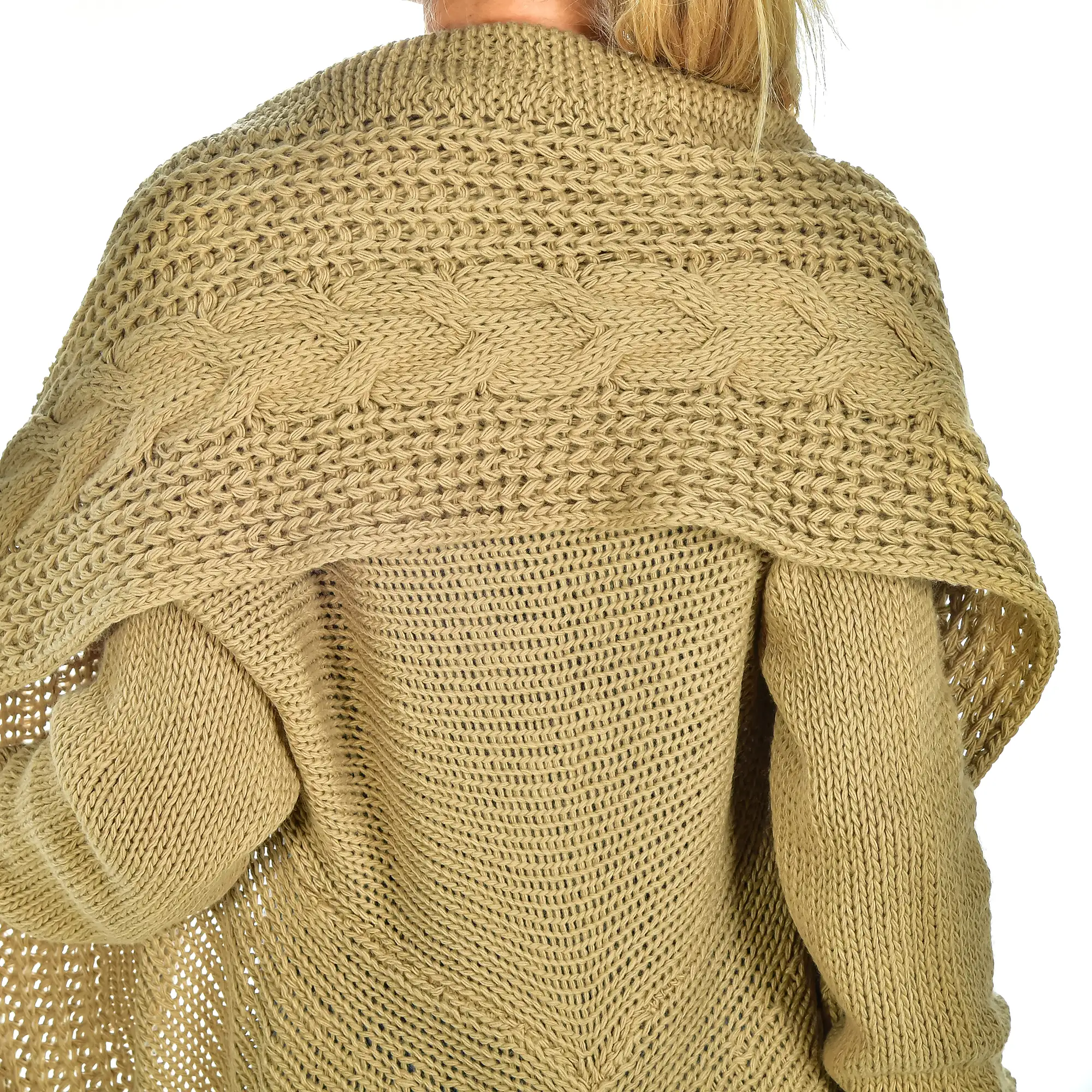 Cardigan largo oversized talla única. Made in Italy.