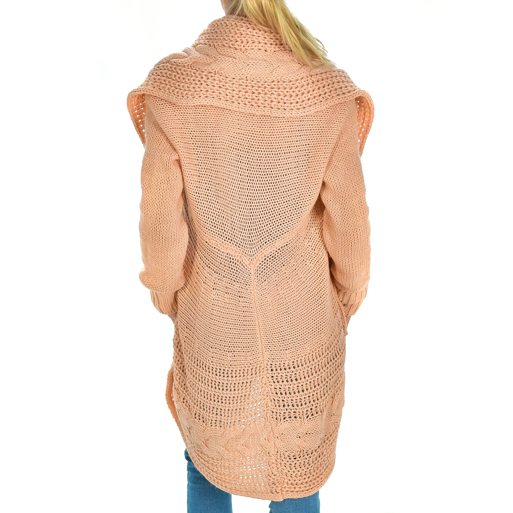 Cardigan largo oversized talla única. Made in Italy.