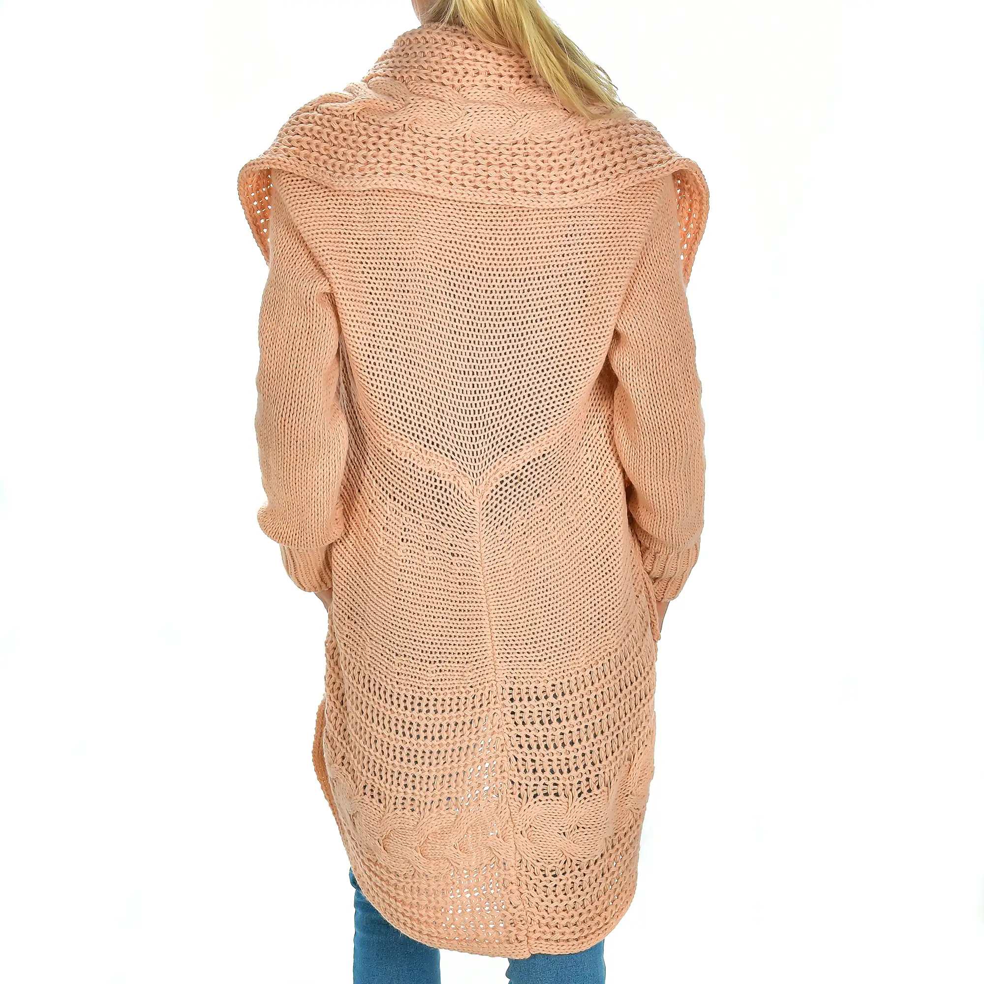 Cardigan largo oversized talla única. Made in Italy.