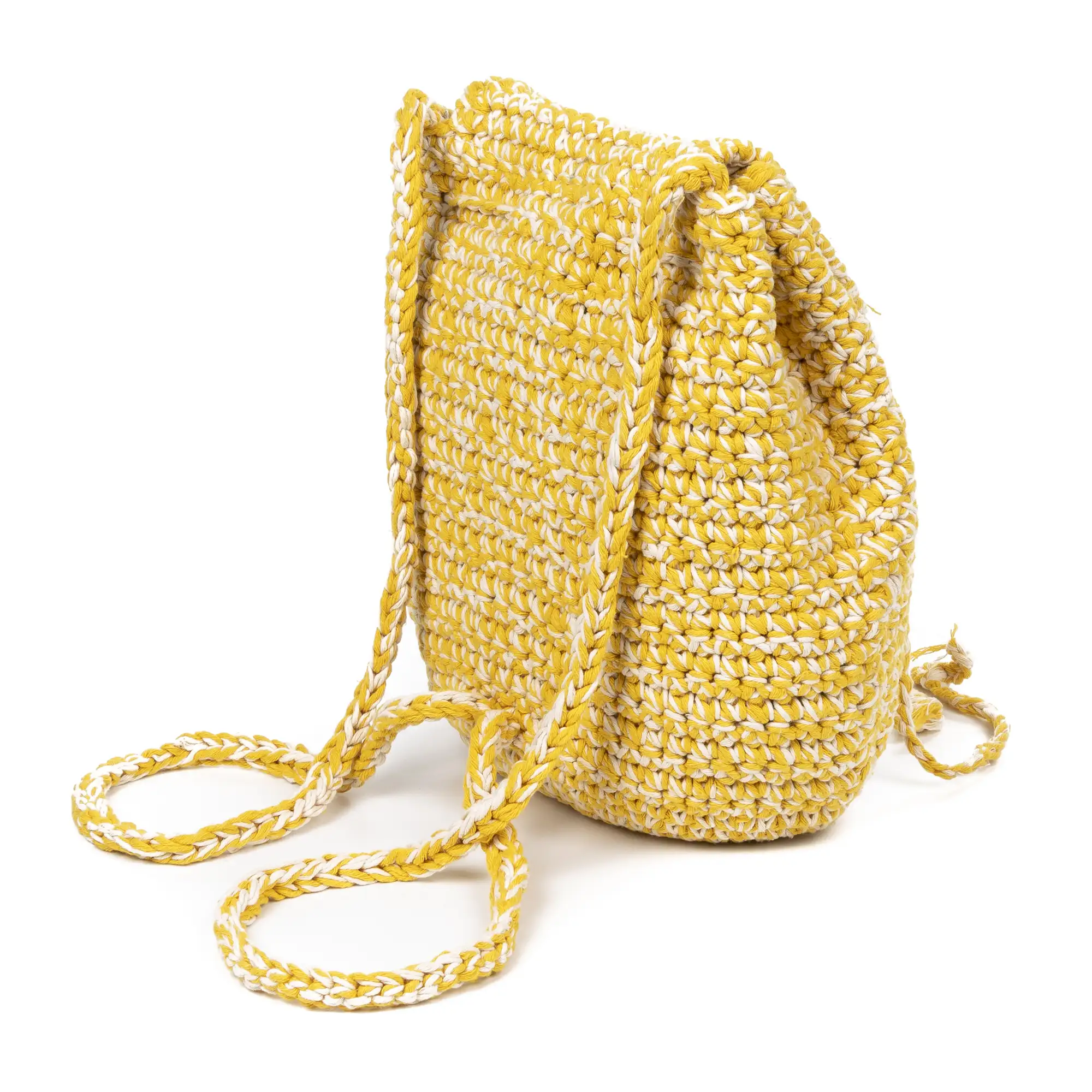 Laura Bolso mochila Mujer. Tejido Algodón Crochet