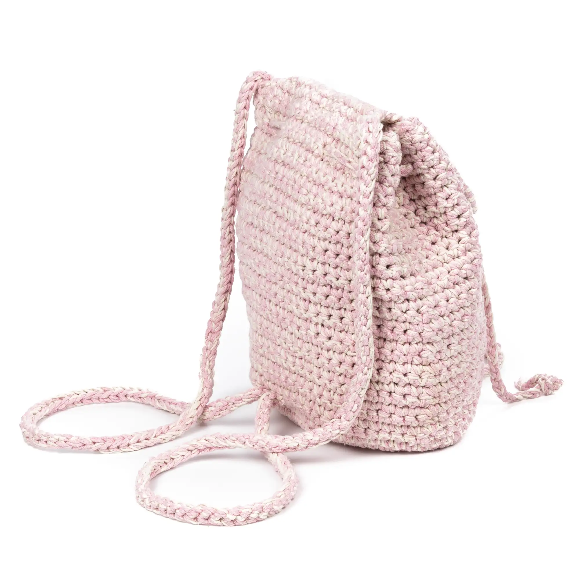 Laura Bolso mochila Mujer. Tejido Algodón Crochet