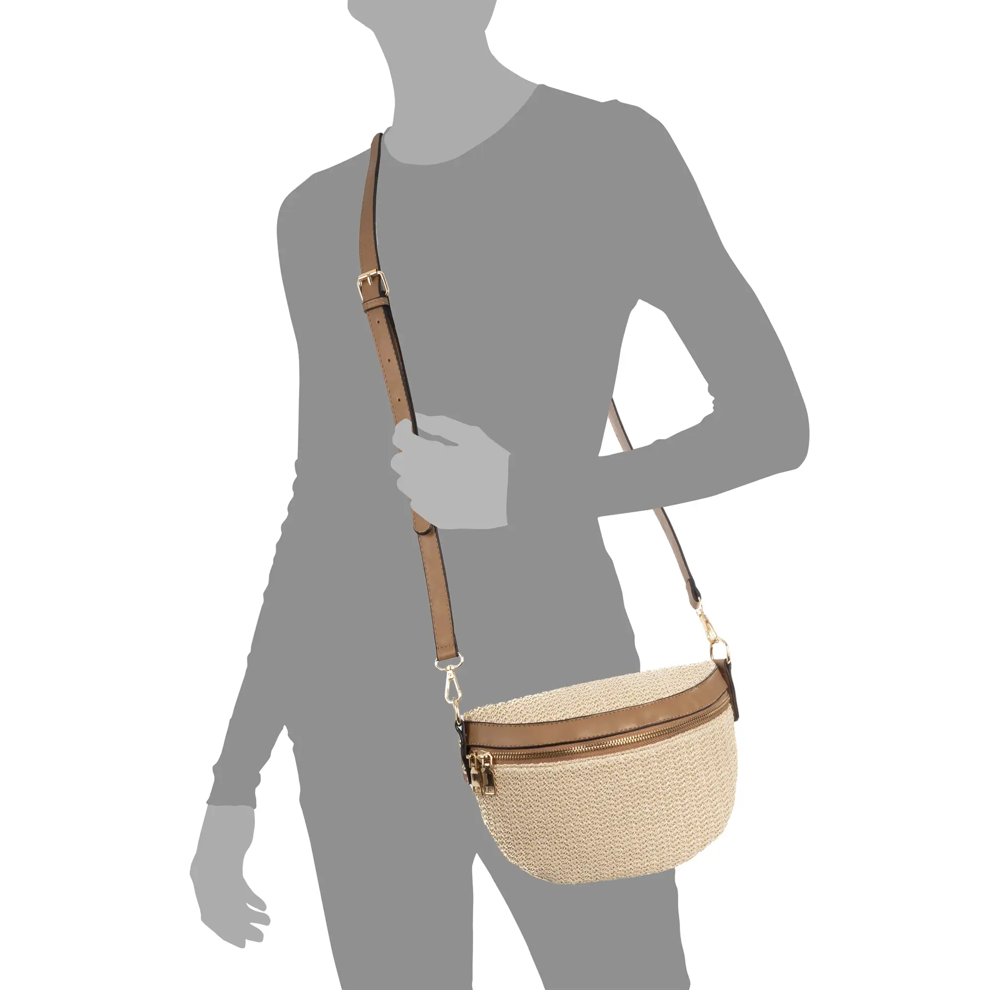 Lirica Bolso bandolera Unisex.Tela Tejido Arpillera  Piel Sintética PU