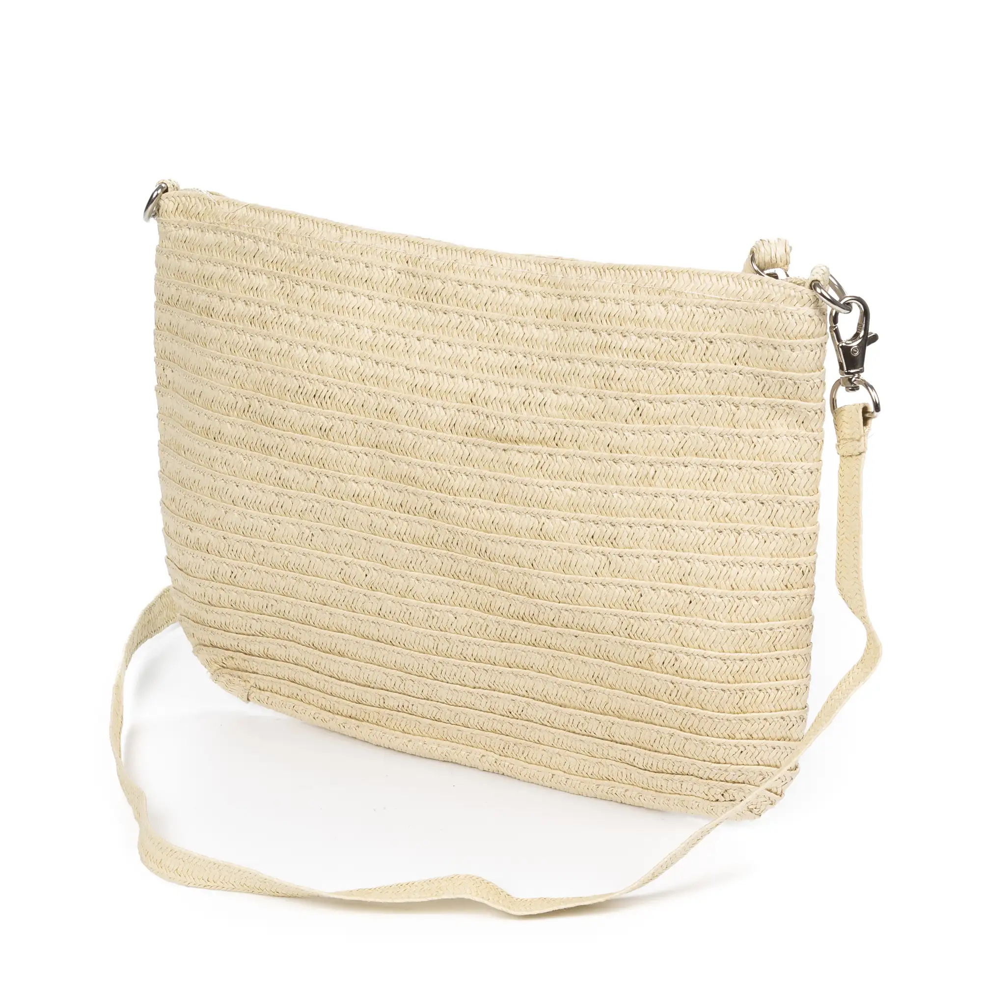 Adria Bolso de mano Mujer. Tejido Paja, diseño lentejuelas brillantes.