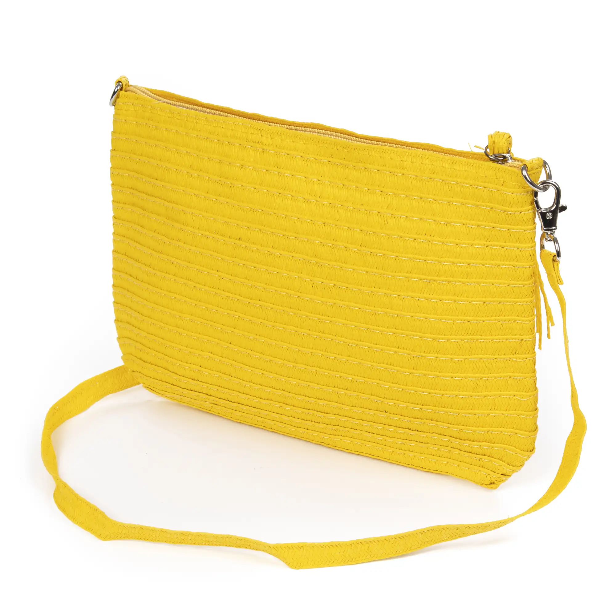 Adria Bolso de mano Mujer. Tejido Paja, diseño lentejuelas brillantes.
