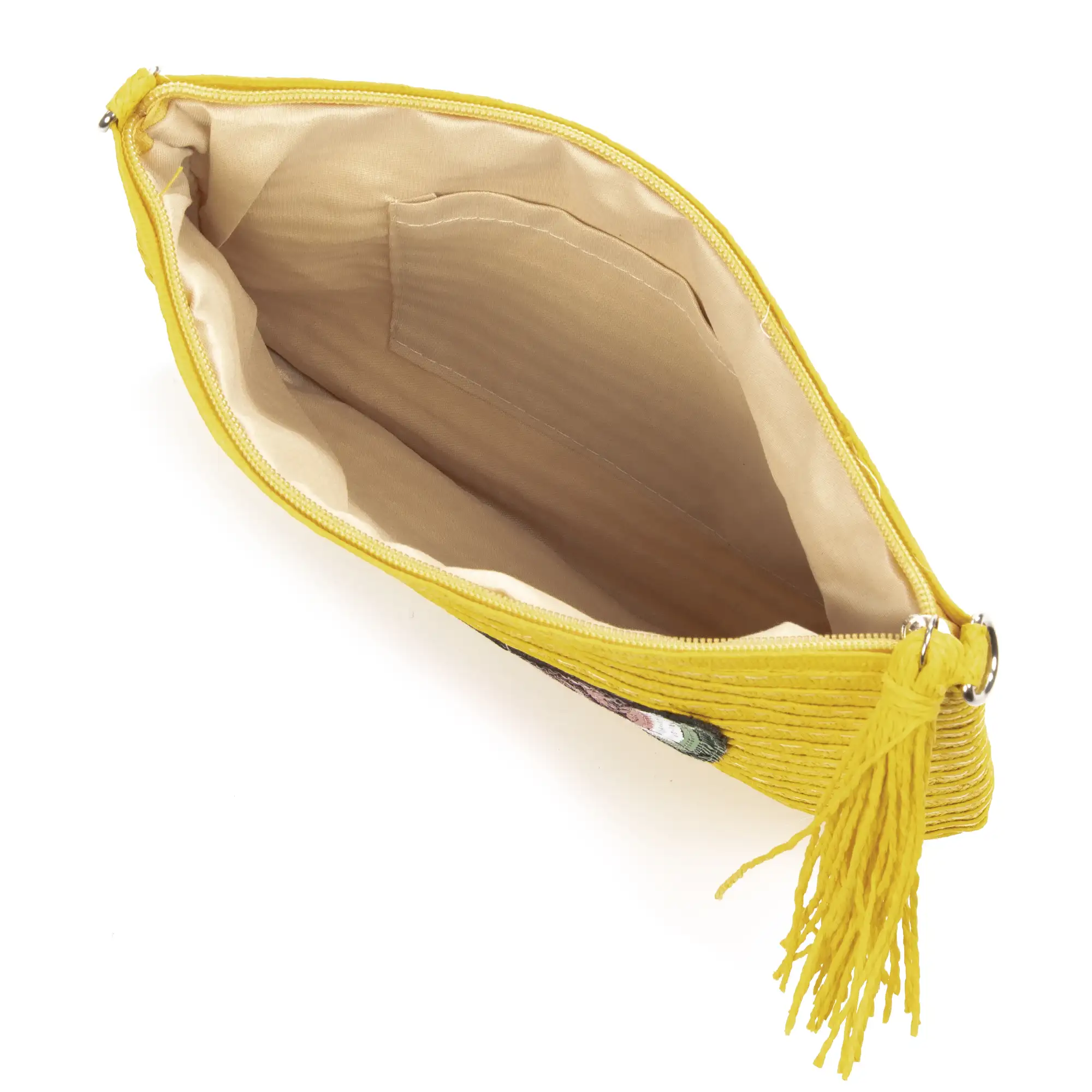 Adria Bolso de mano Mujer. Tejido Paja, diseño lentejuelas brillantes.