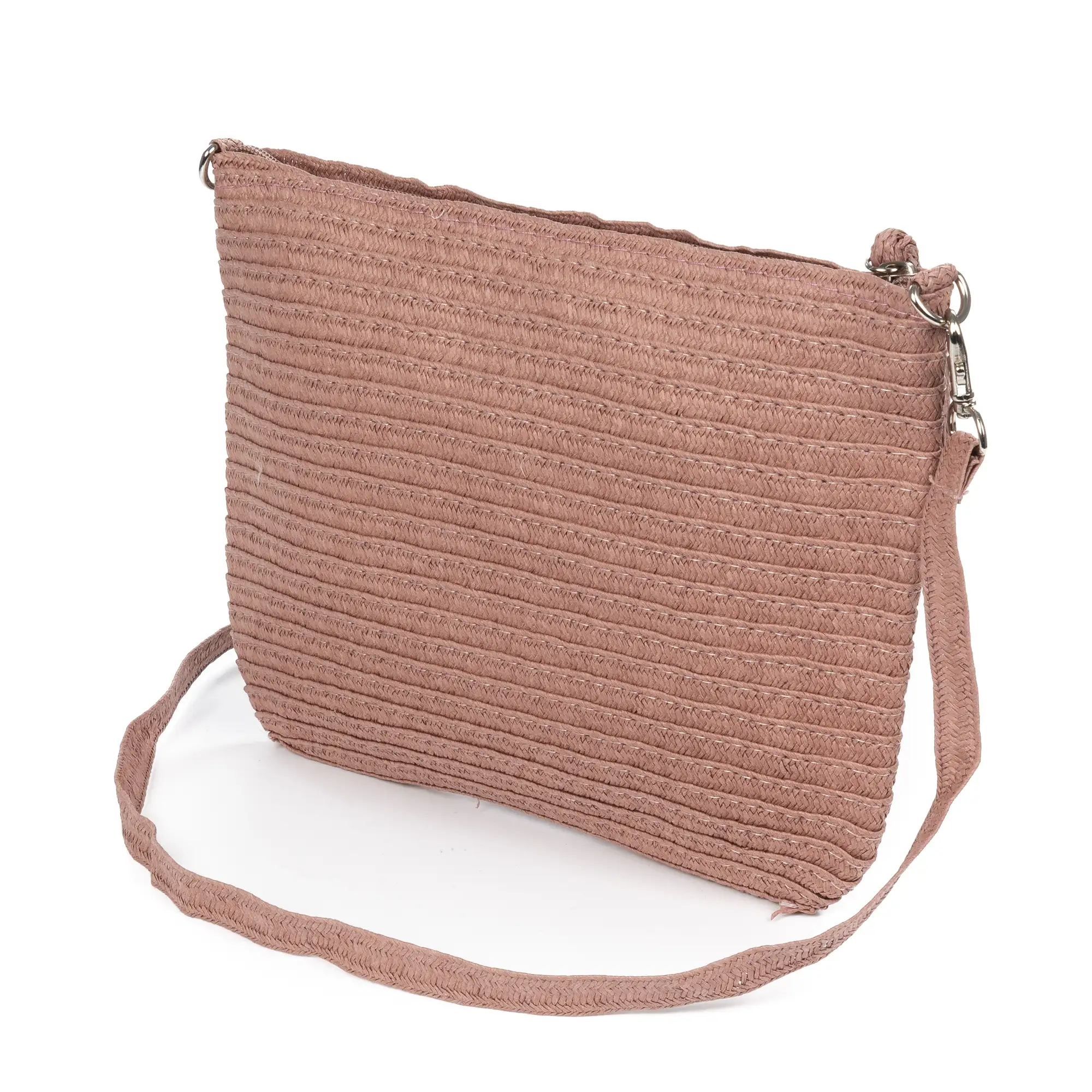 Adria Bolso de mano Mujer. Tejido Paja, diseño lentejuelas brillantes.