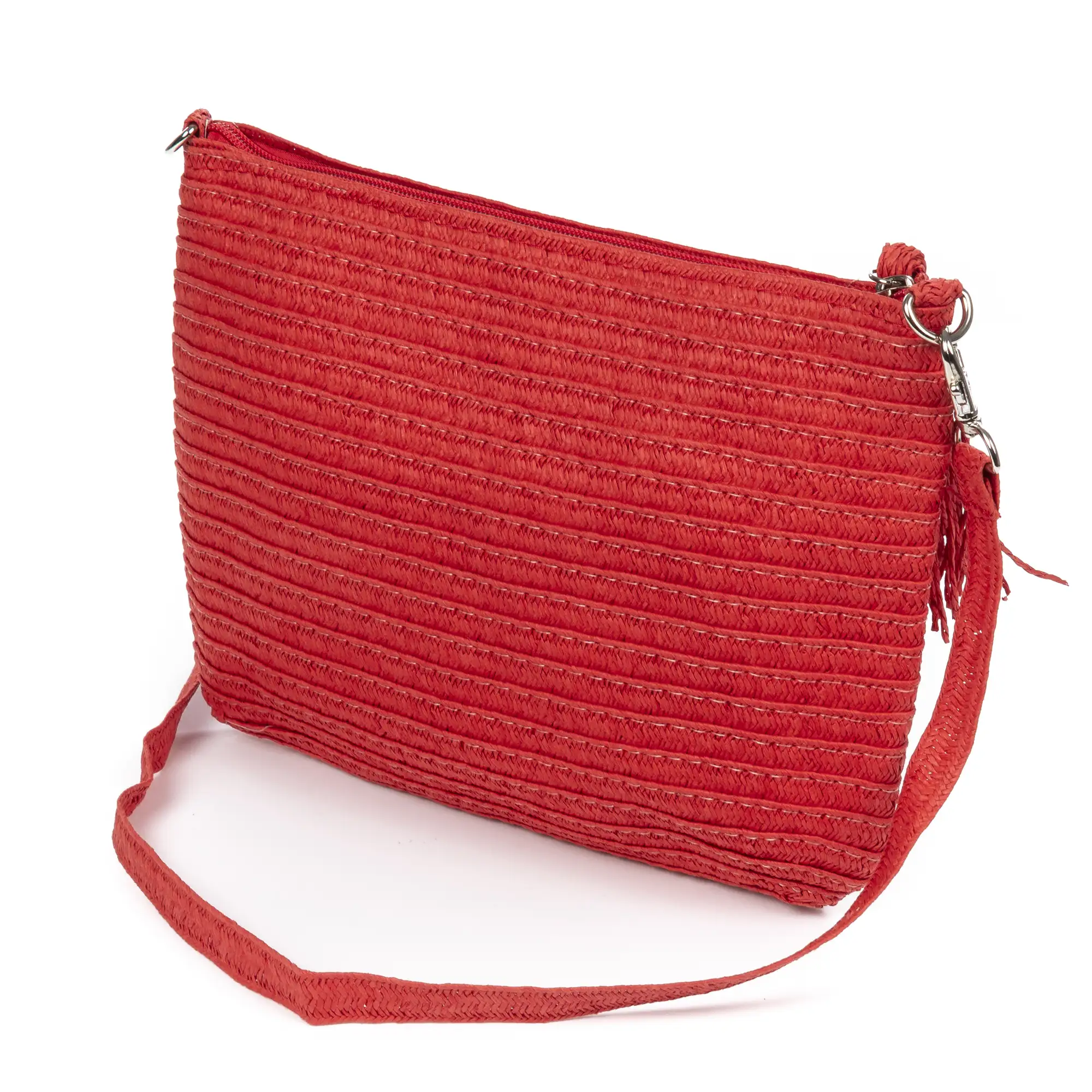 Adria Bolso de mano Mujer. Tejido Paja, diseño lentejuelas brillantes.