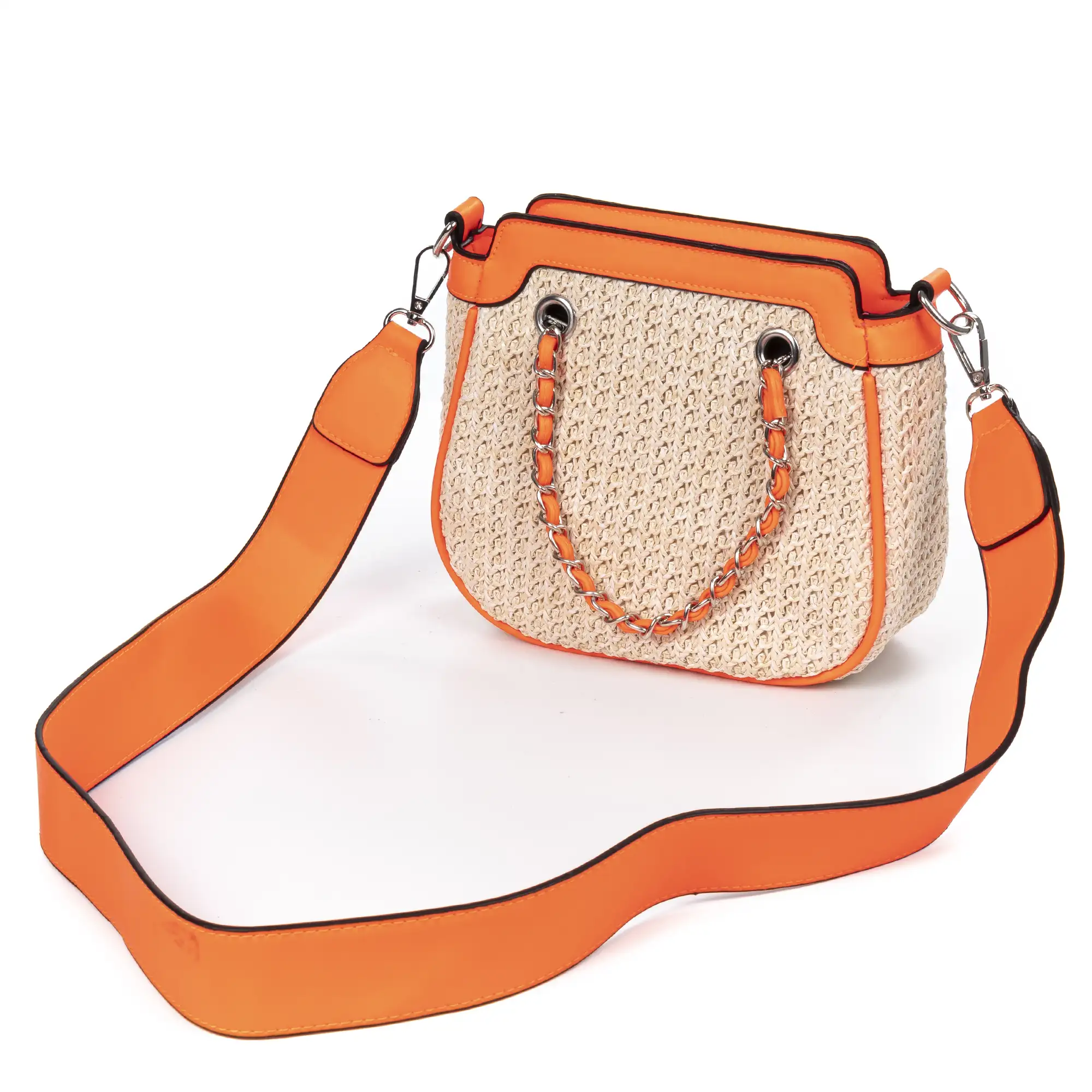  Barletta Bolso bandolera Mujer. Tejido Paja  Piel Sintética PU