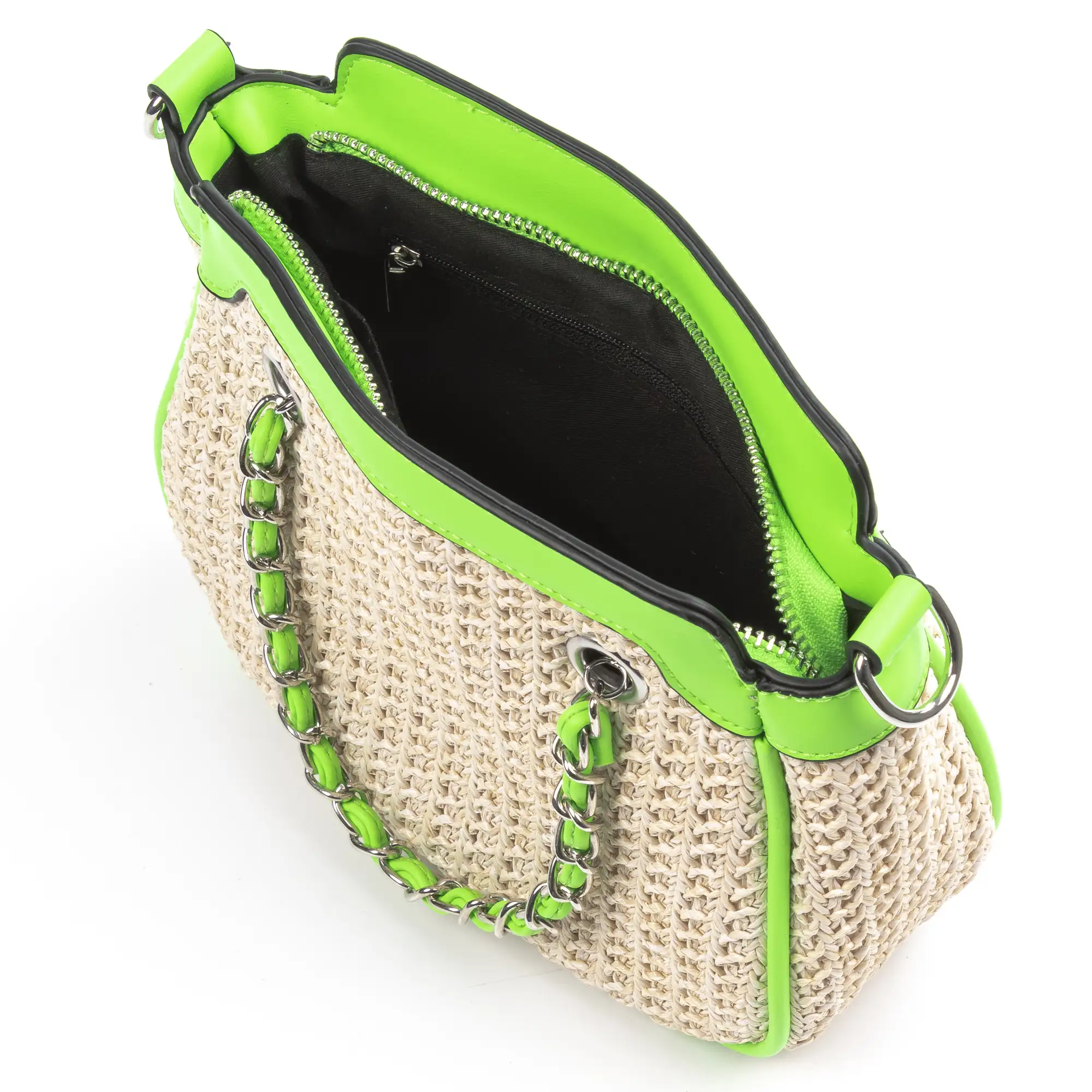  Barletta Bolso bandolera Mujer. Tejido Paja  Piel Sintética PU