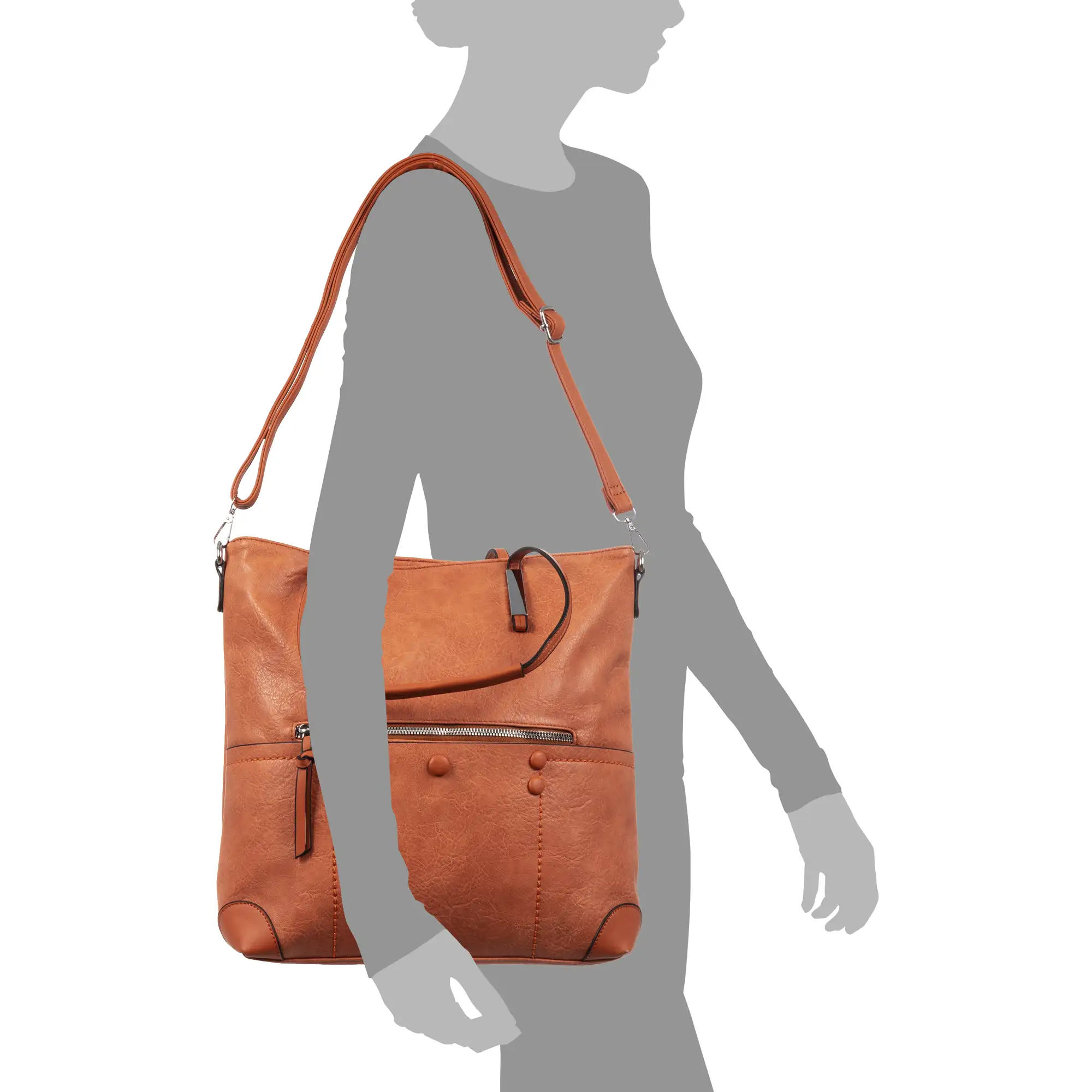  Bari Bolso Shopper Mujer. Tejido Piel Sintética PU   