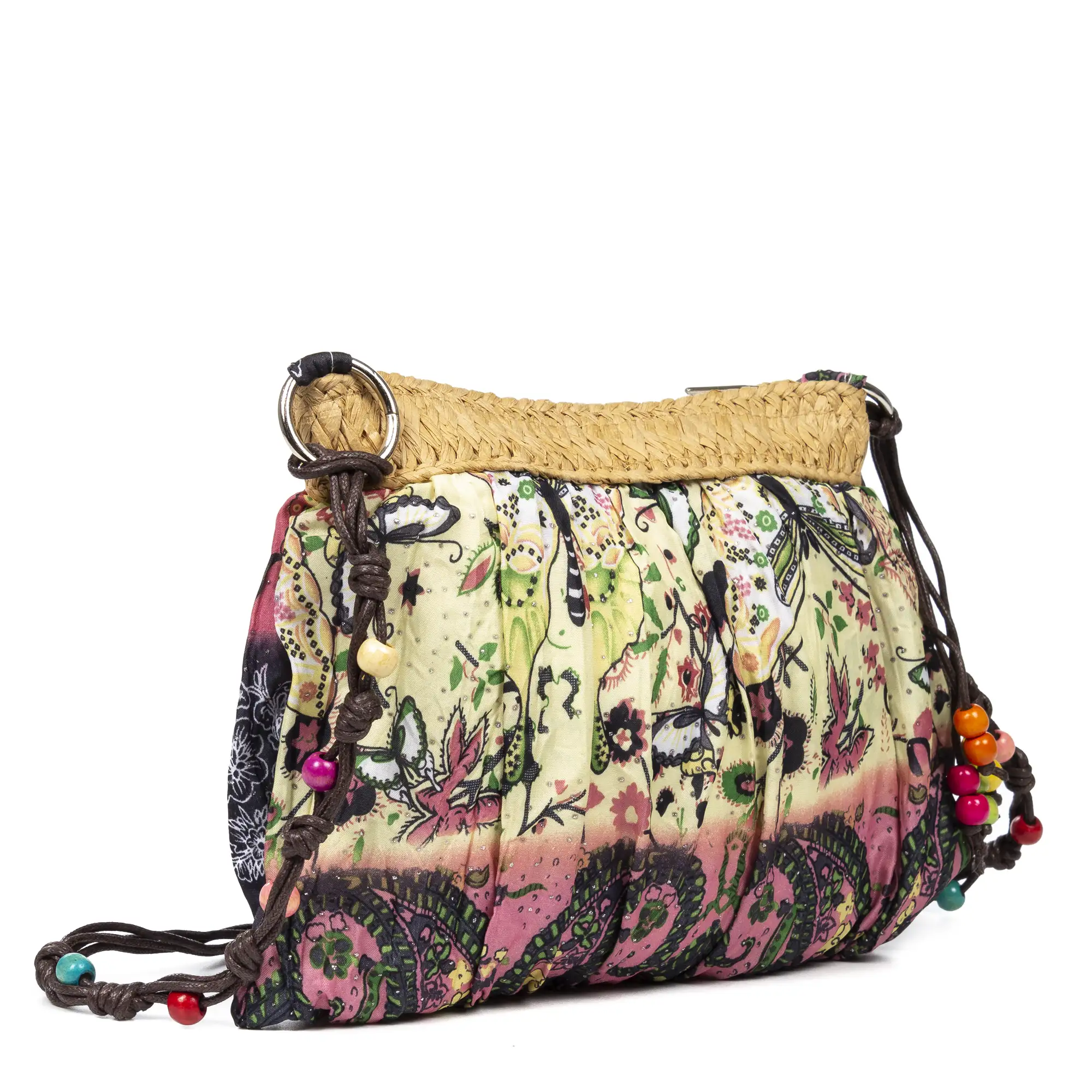  Catania Bolso bandolera Mujer. Tejido NYLON Estampado Paja 