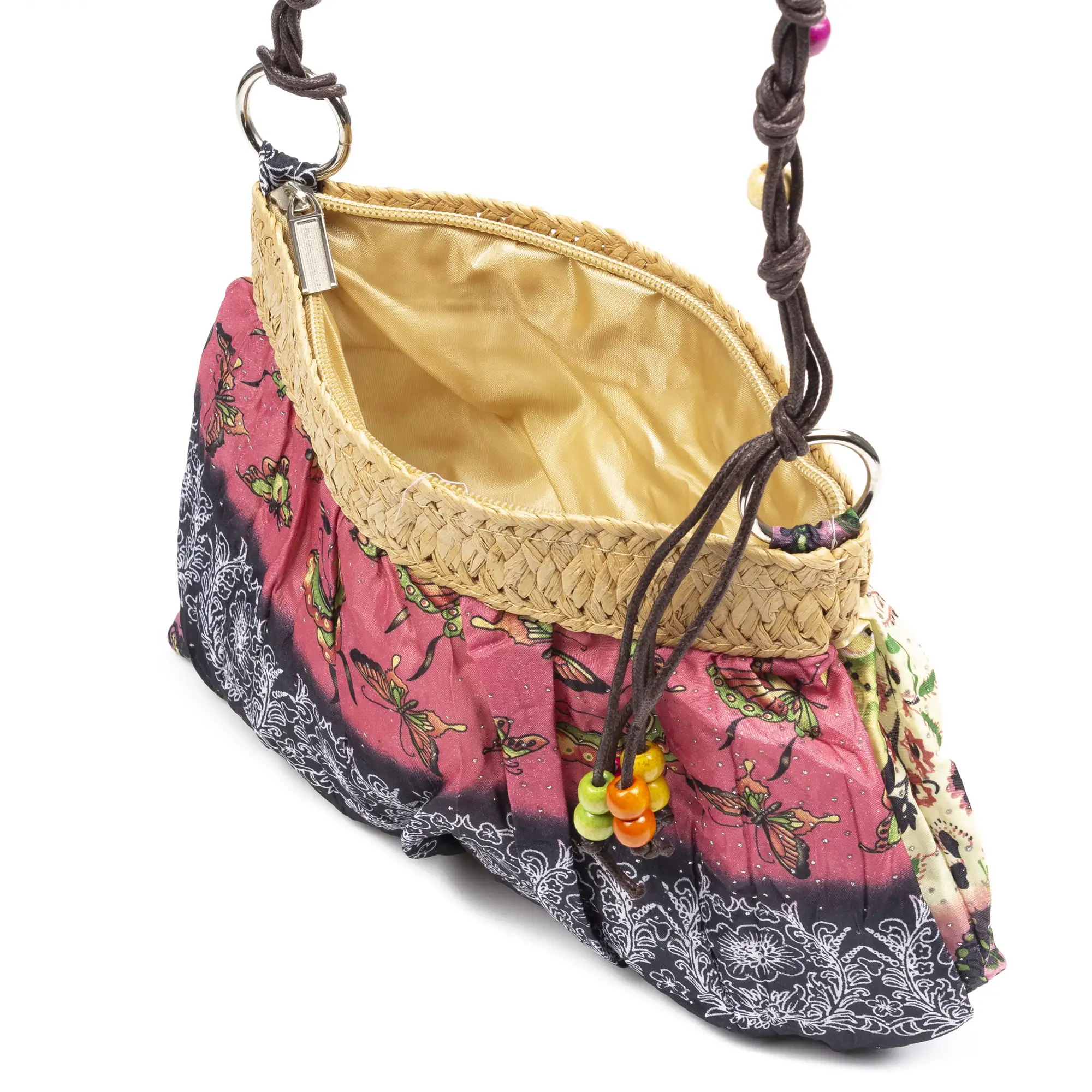  Catania Bolso bandolera Mujer. Tejido NYLON Estampado Paja 