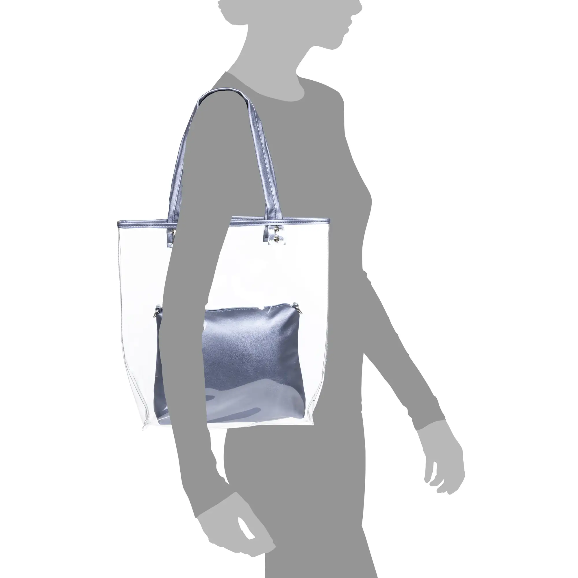  Domodossola Bolso Shopper Mujer.Material PVC  Piel Sintética PU 