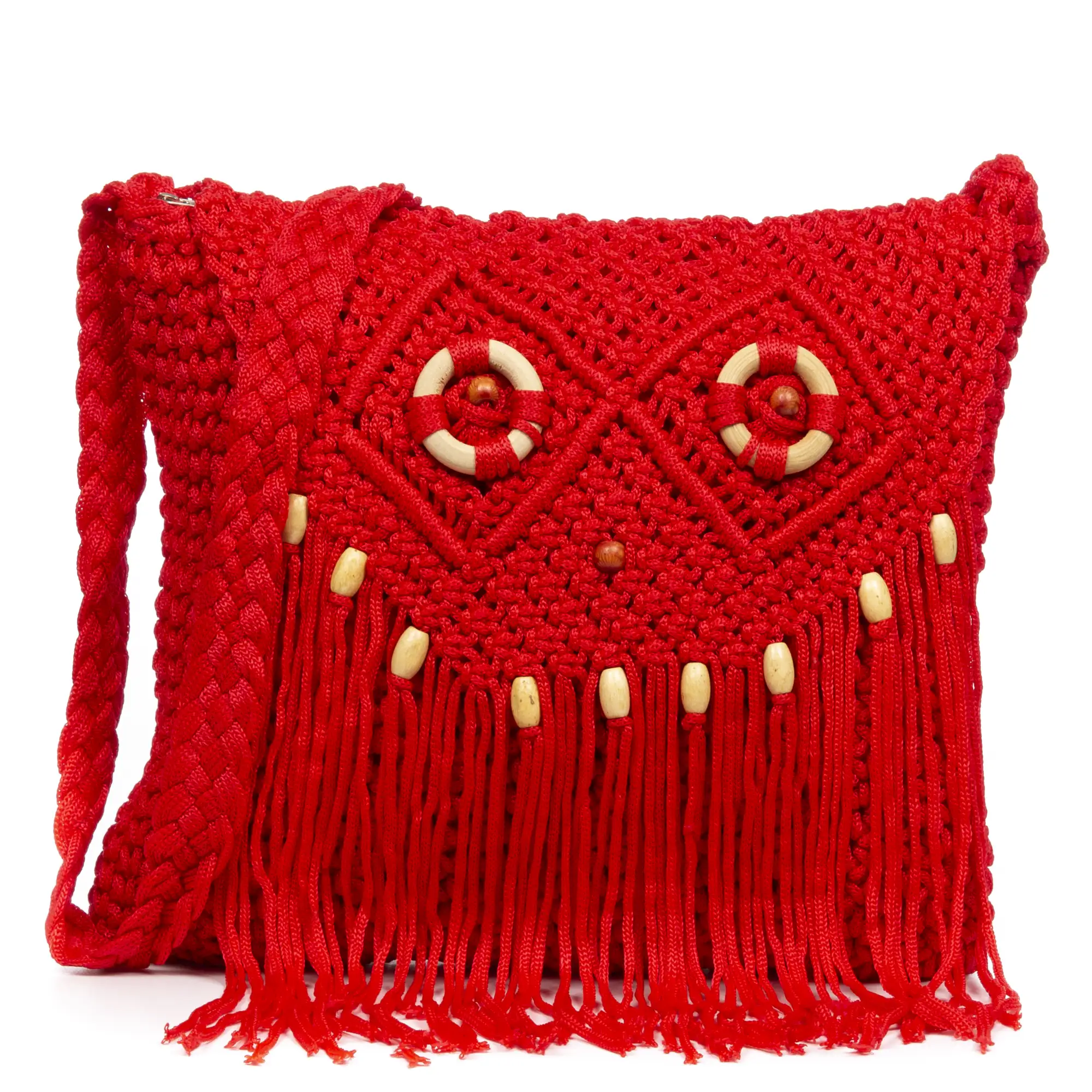  Ginosa Bolso bandolera Mujer. Tejido Algodón Crochet  