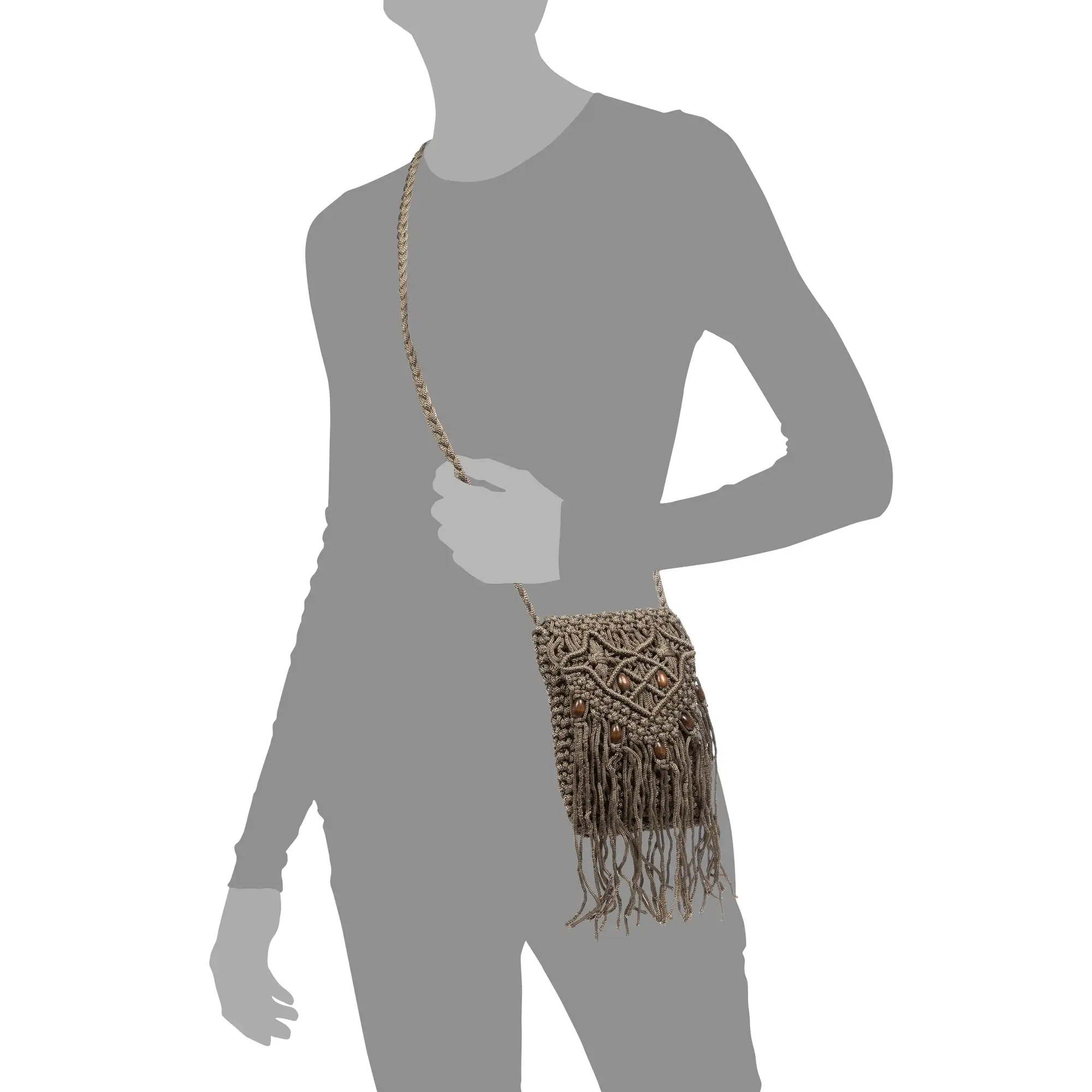  Gemona Bolso bandolera Mujer. Tejido Algodón Crochet  