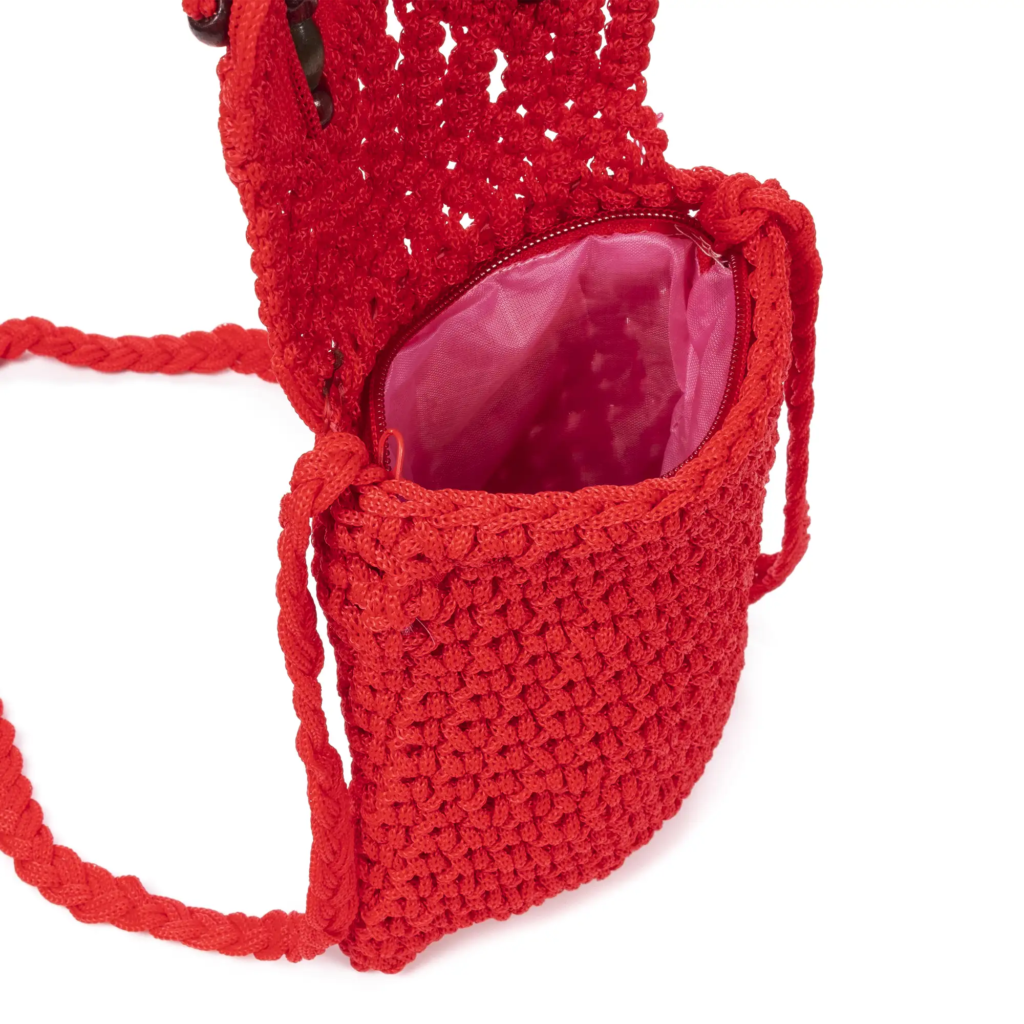  Gemona Bolso bandolera Mujer. Tejido Algodón Crochet  