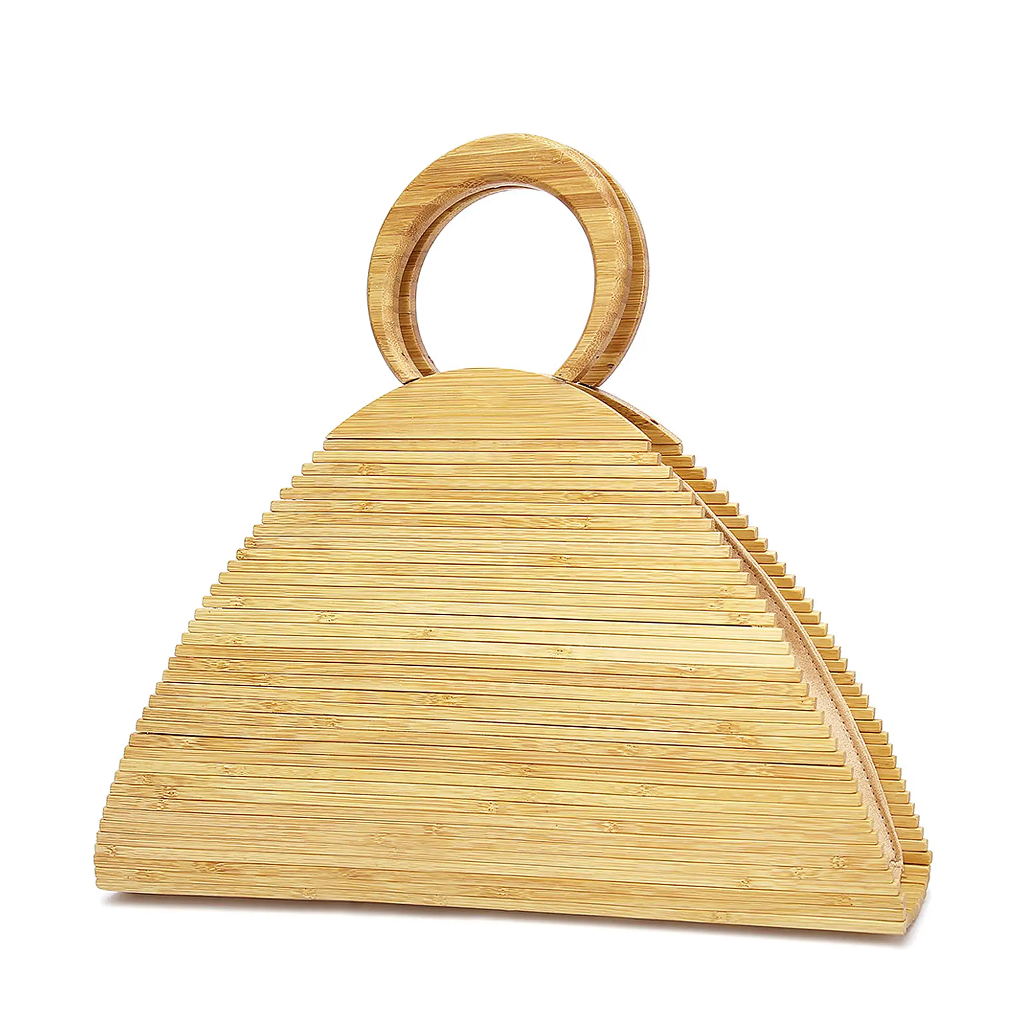 Zone bolso de mano en madera de bambú.