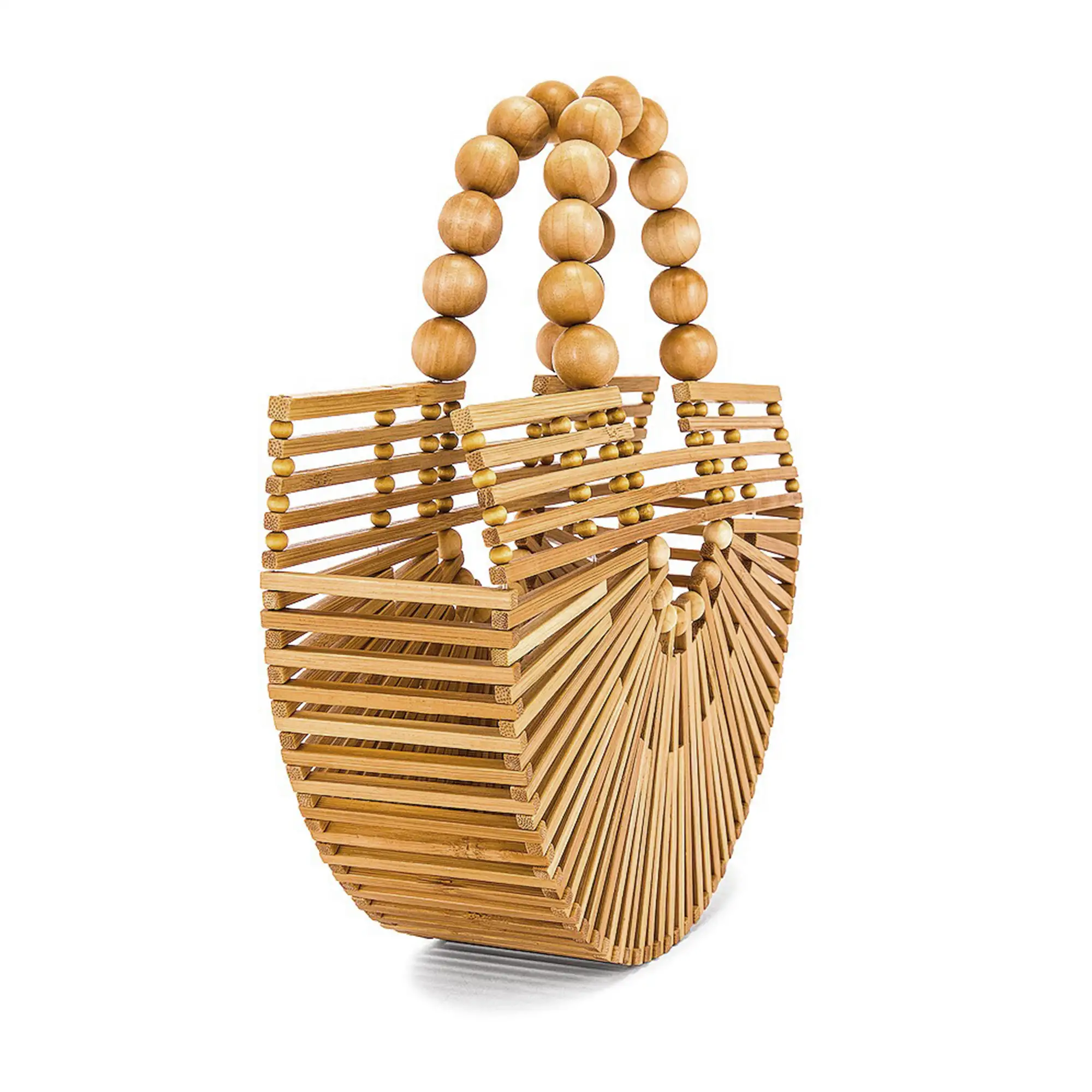 Zoldo bolso de mano en madera de bambú.