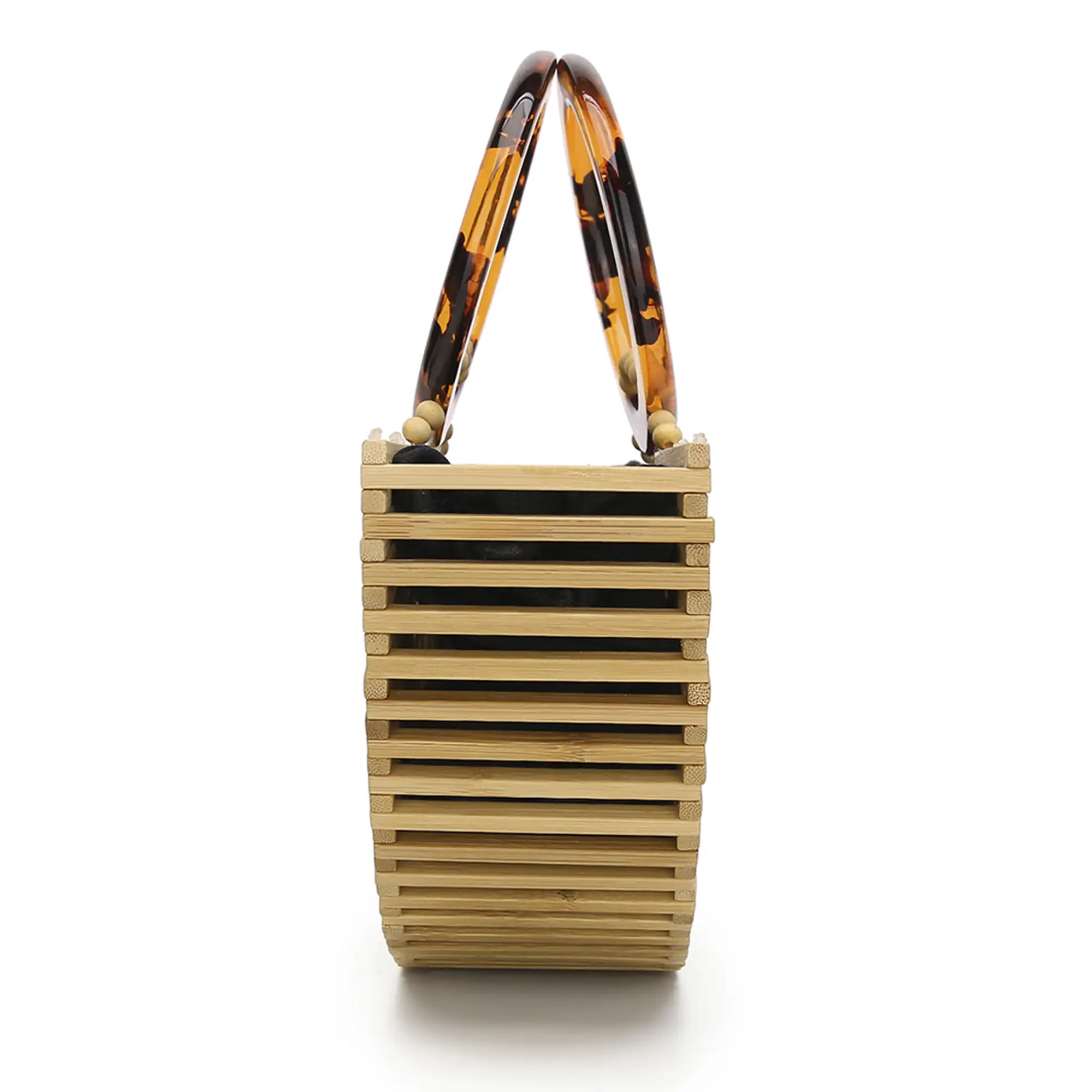 Zogno bolso de mano en madera de bambú.
