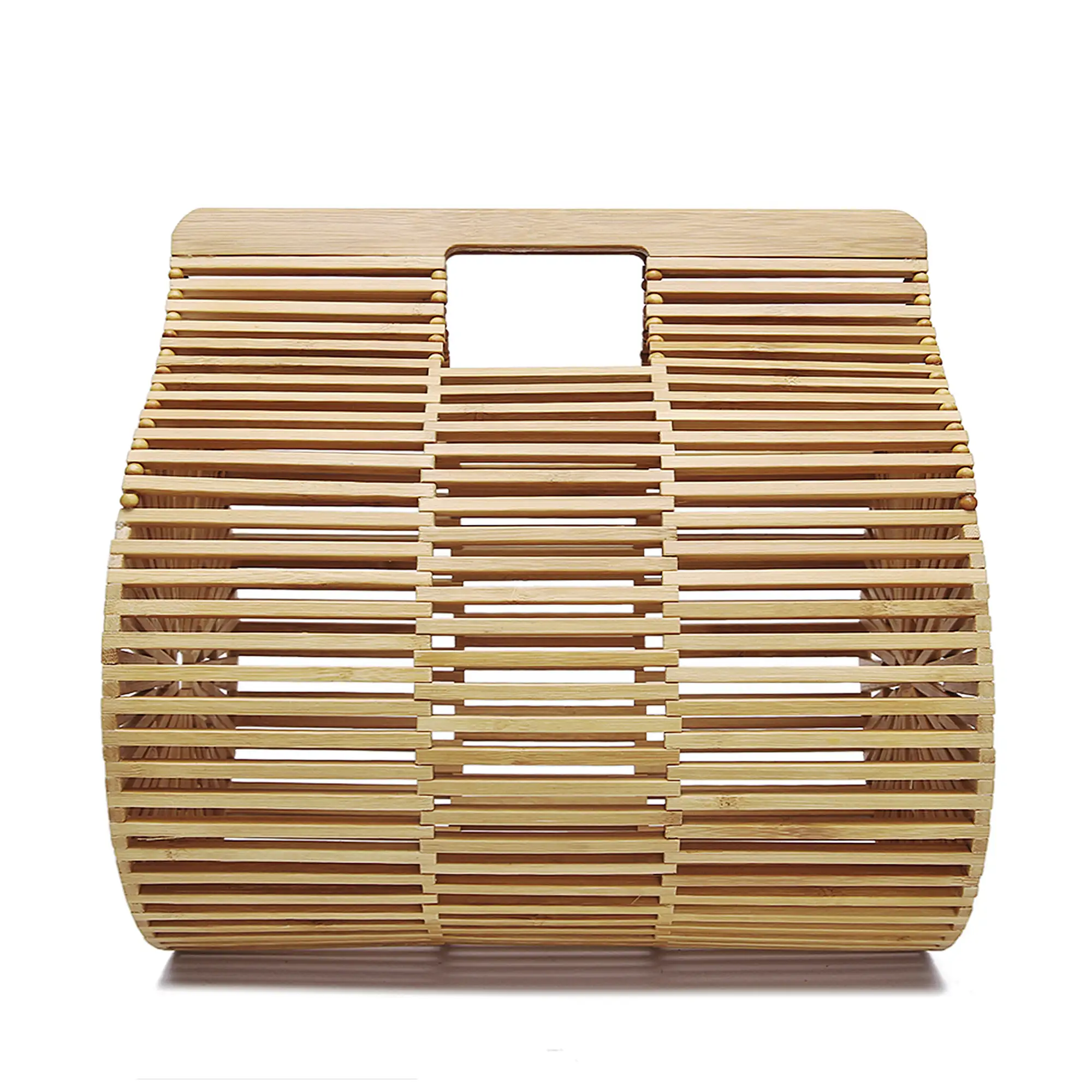 Zoagli bolso de mano en madera de bambú.