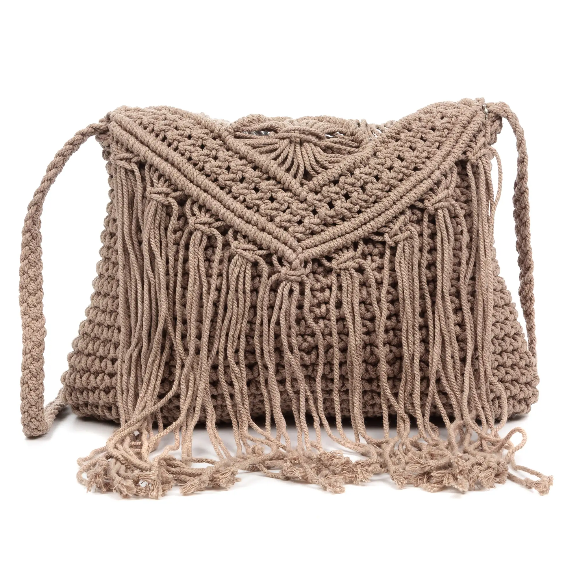 Zermeghedo bolso bandolera de algodón trenzado.