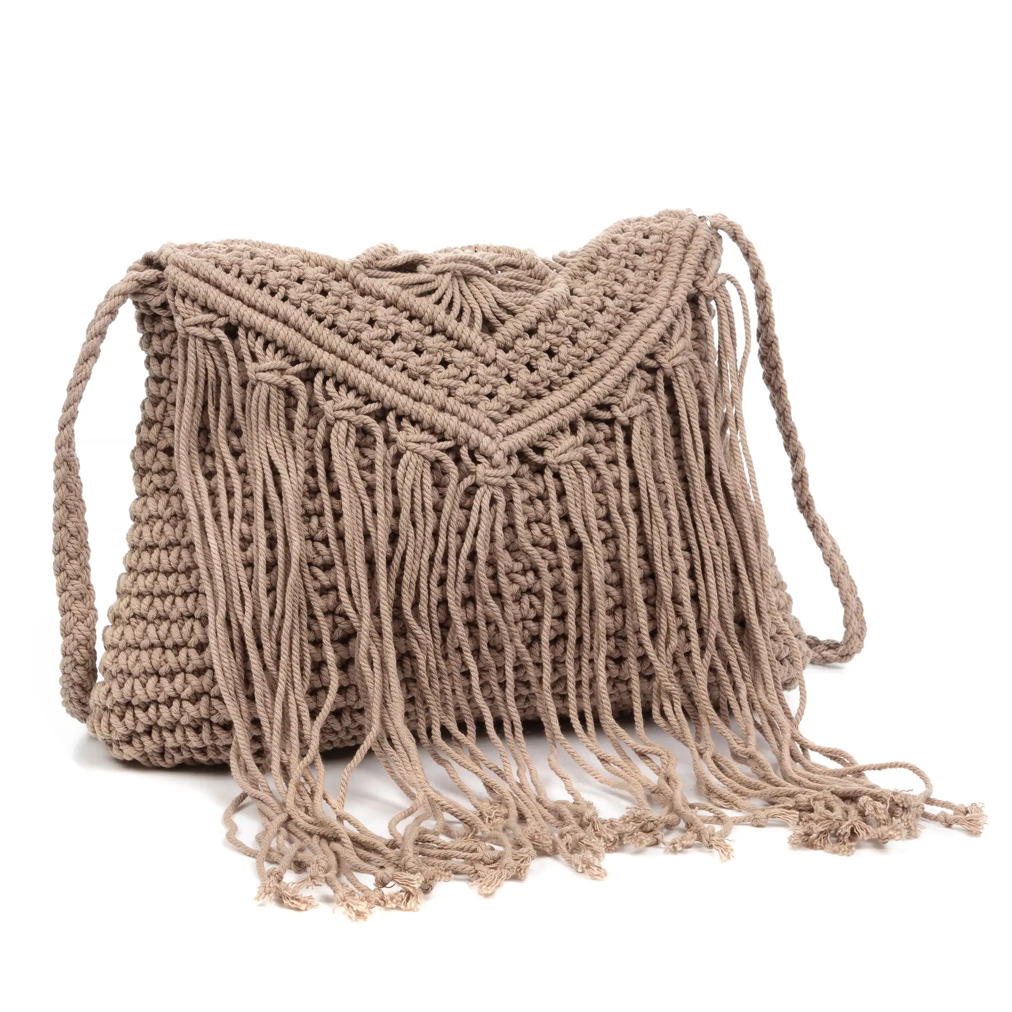 Zermeghedo bolso bandolera de algodón trenzado.