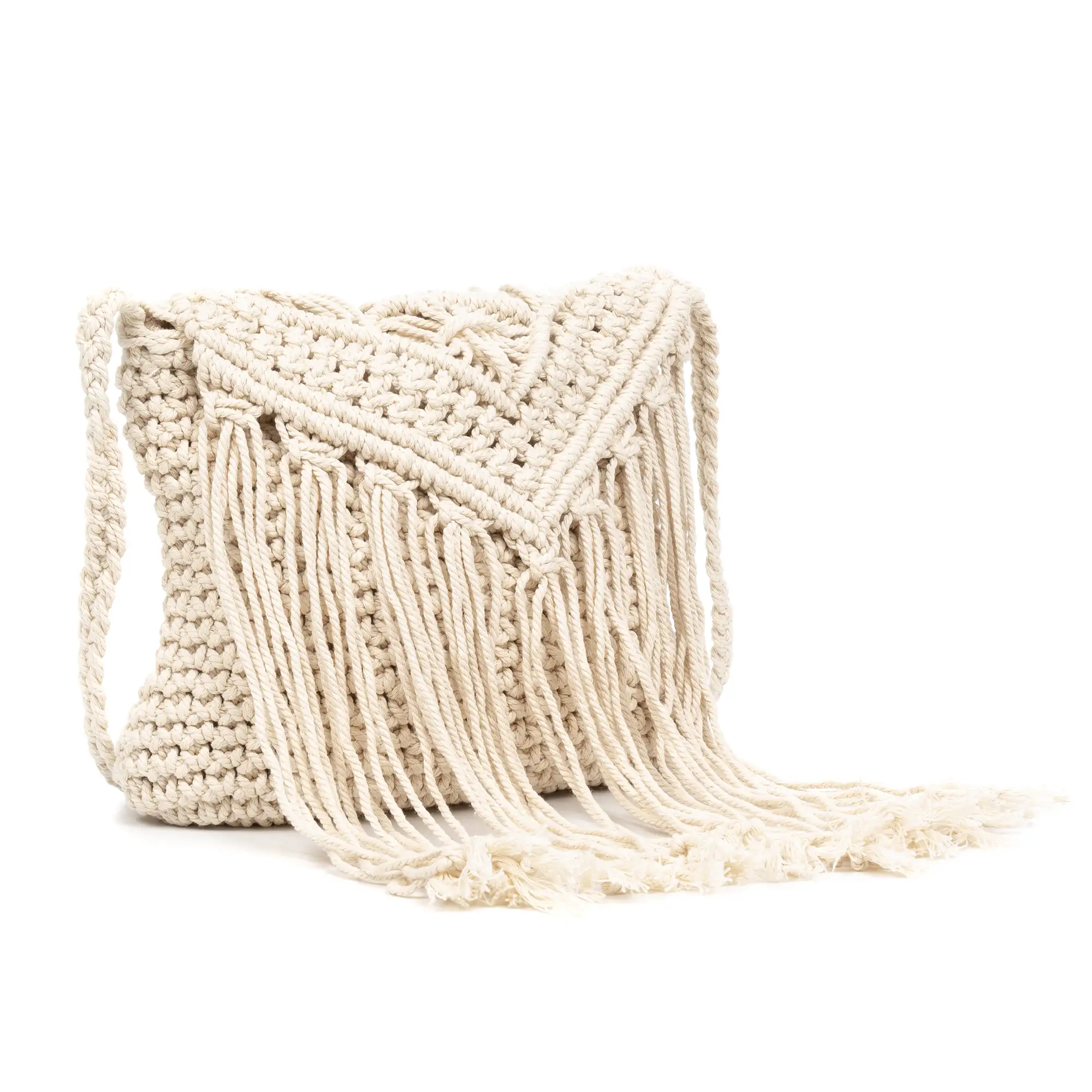 Zermeghedo bolso bandolera de algodón trenzado.