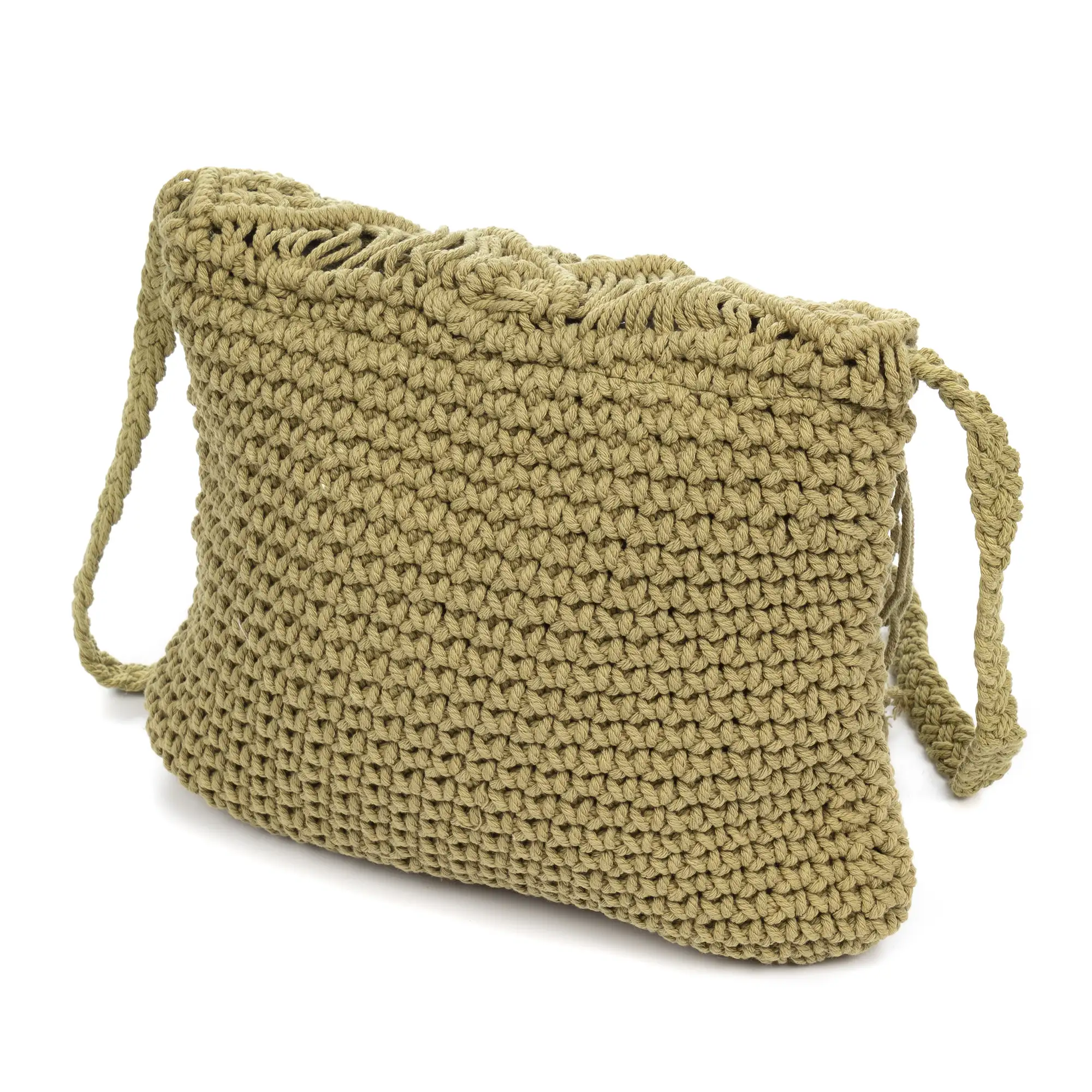Zermeghedo bolso bandolera de algodón trenzado.