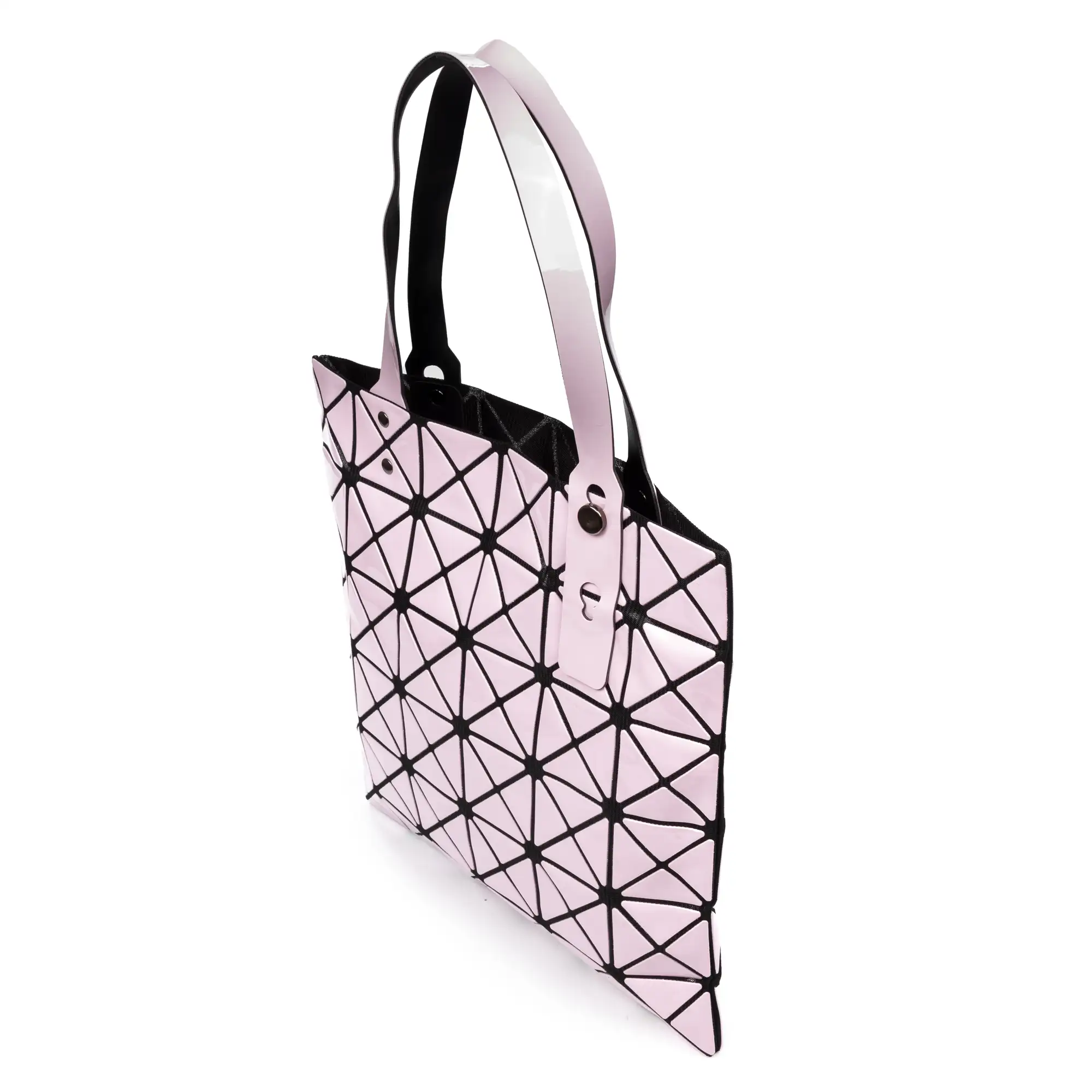 Zerbo bolso de hombro con diseño geométrico, de PVC.
