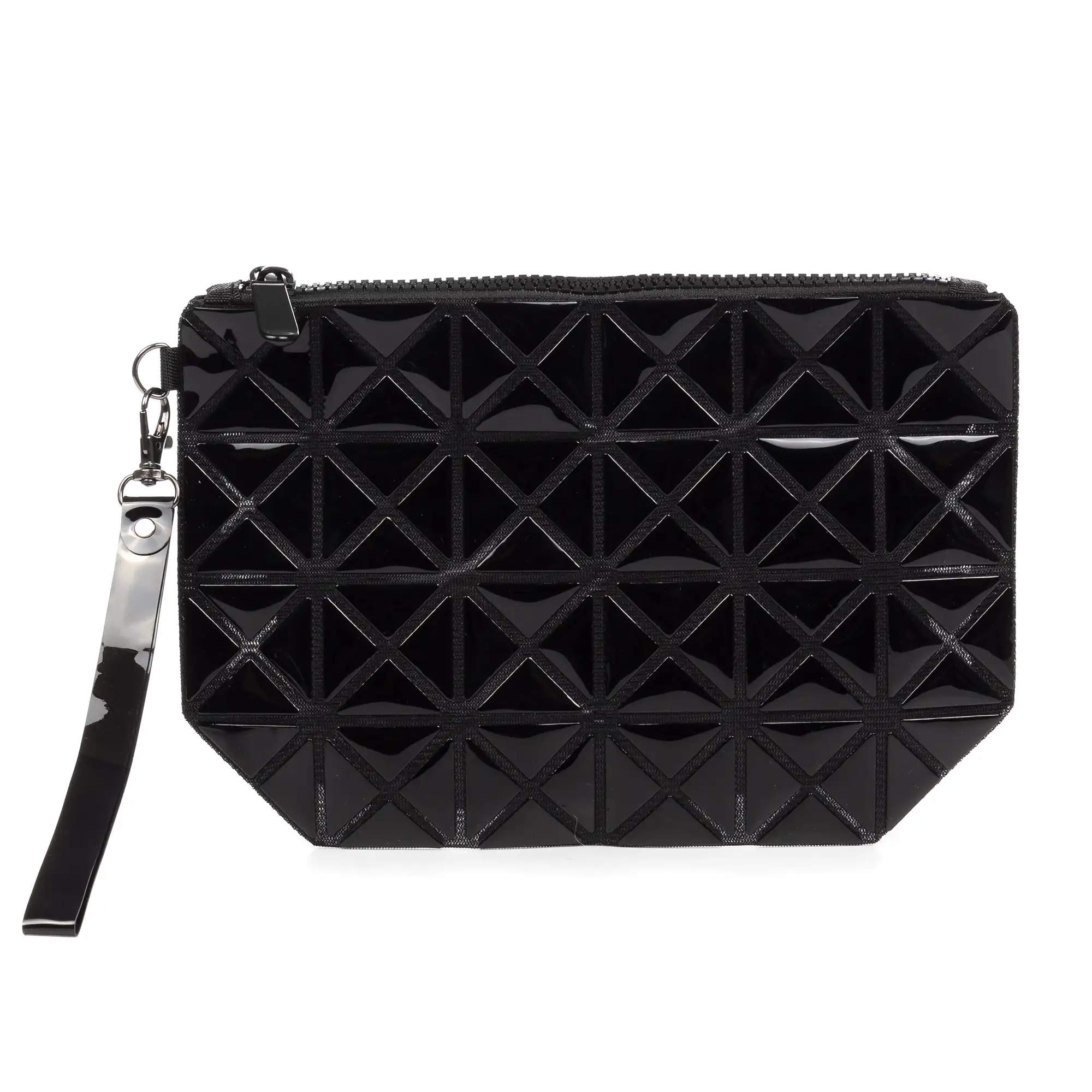 Zerbolò bolso clutch con diseño geométrico, de PVC.