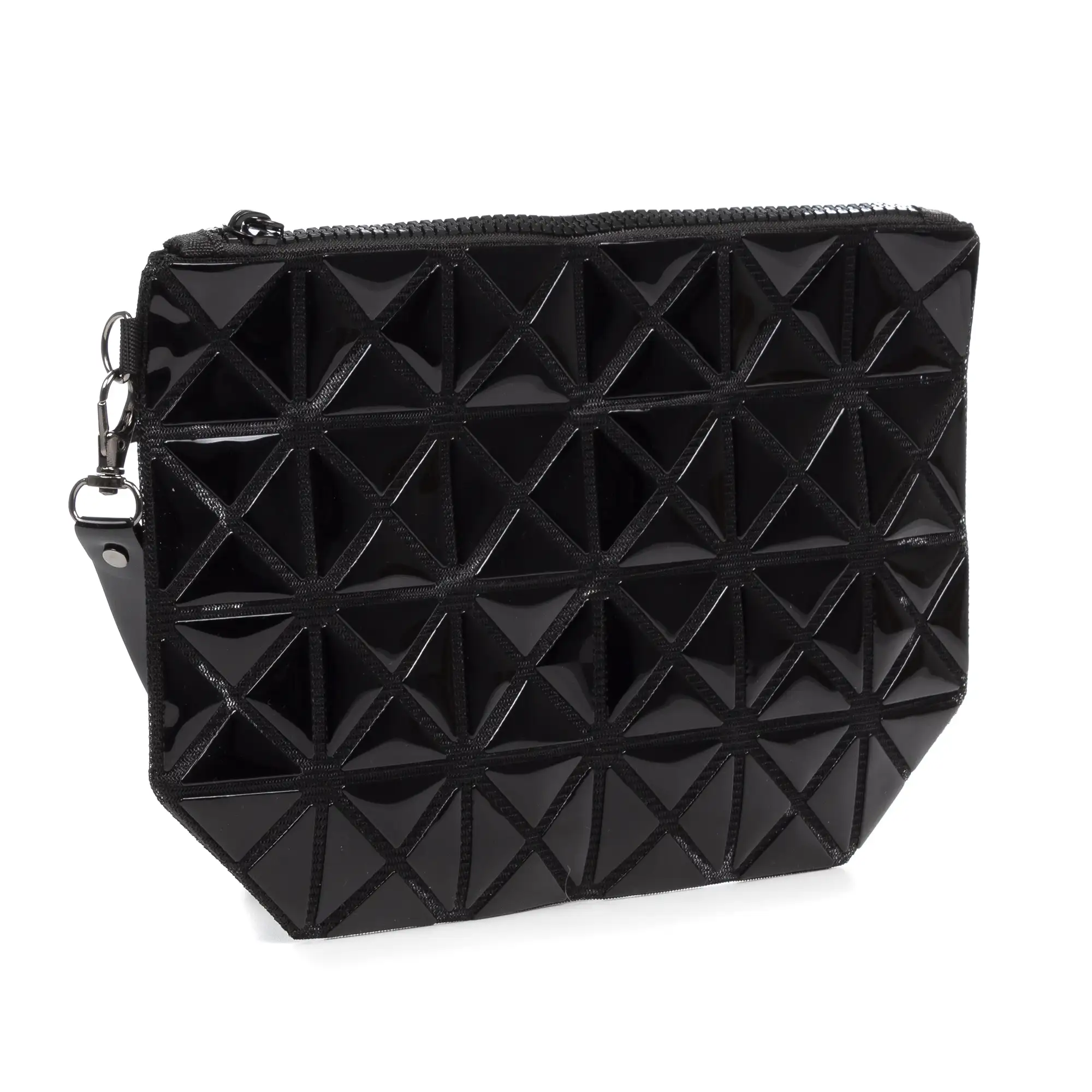 Zerbolò bolso clutch con diseño geométrico, de PVC.